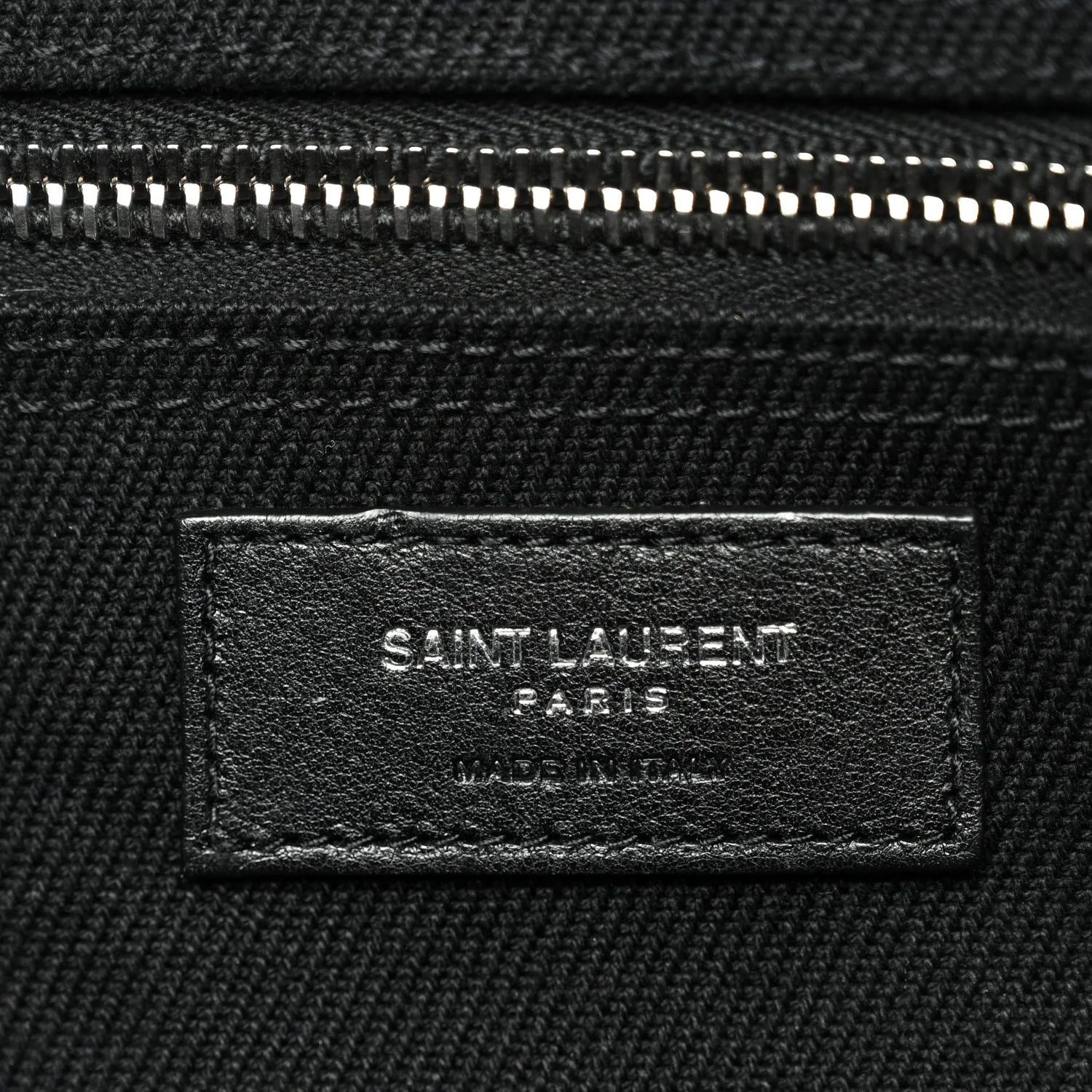 Linen Calfskin Rive Gauche Tote Black - Image 11