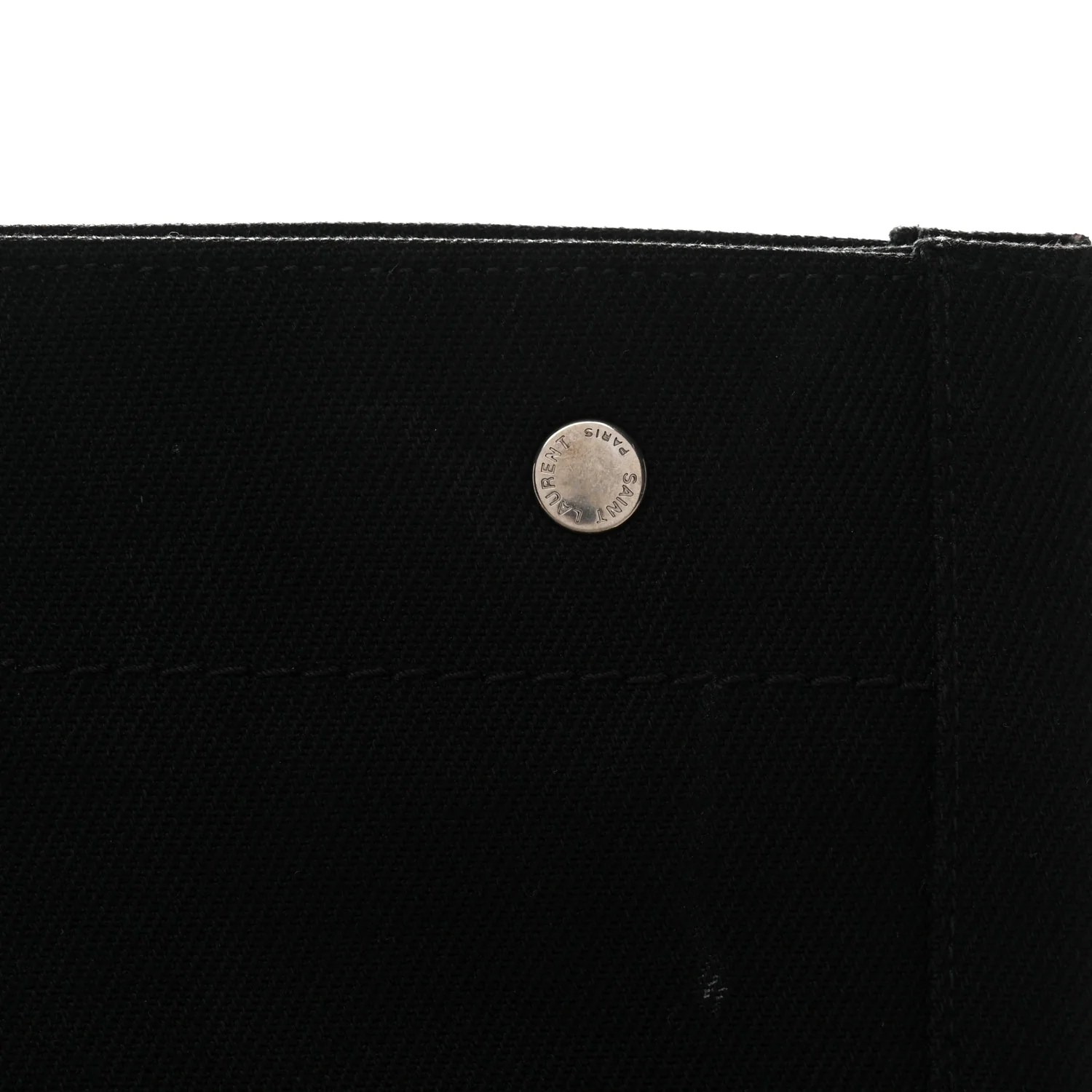 Linen Calfskin Rive Gauche Tote Black - Image 24