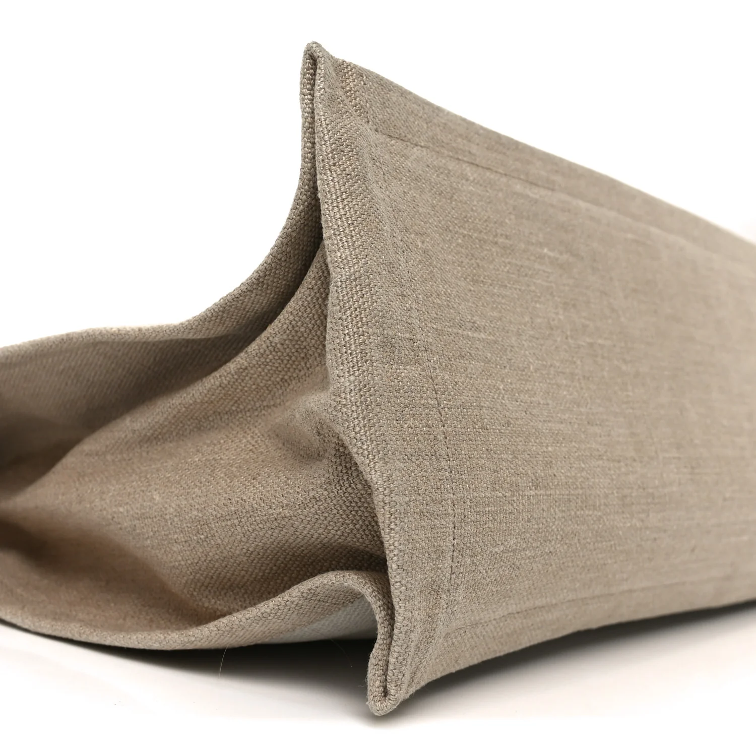Linen Calfskin Rive Gauche Tote Greggio Natural - Image 9