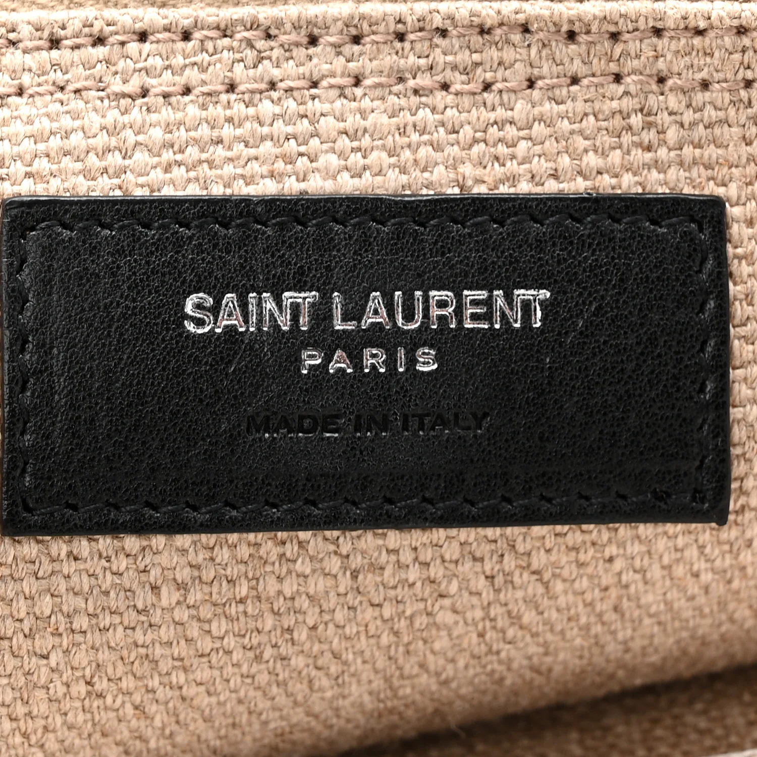 Linen Calfskin Rive Gauche Tote Greggio Natural - Image 6