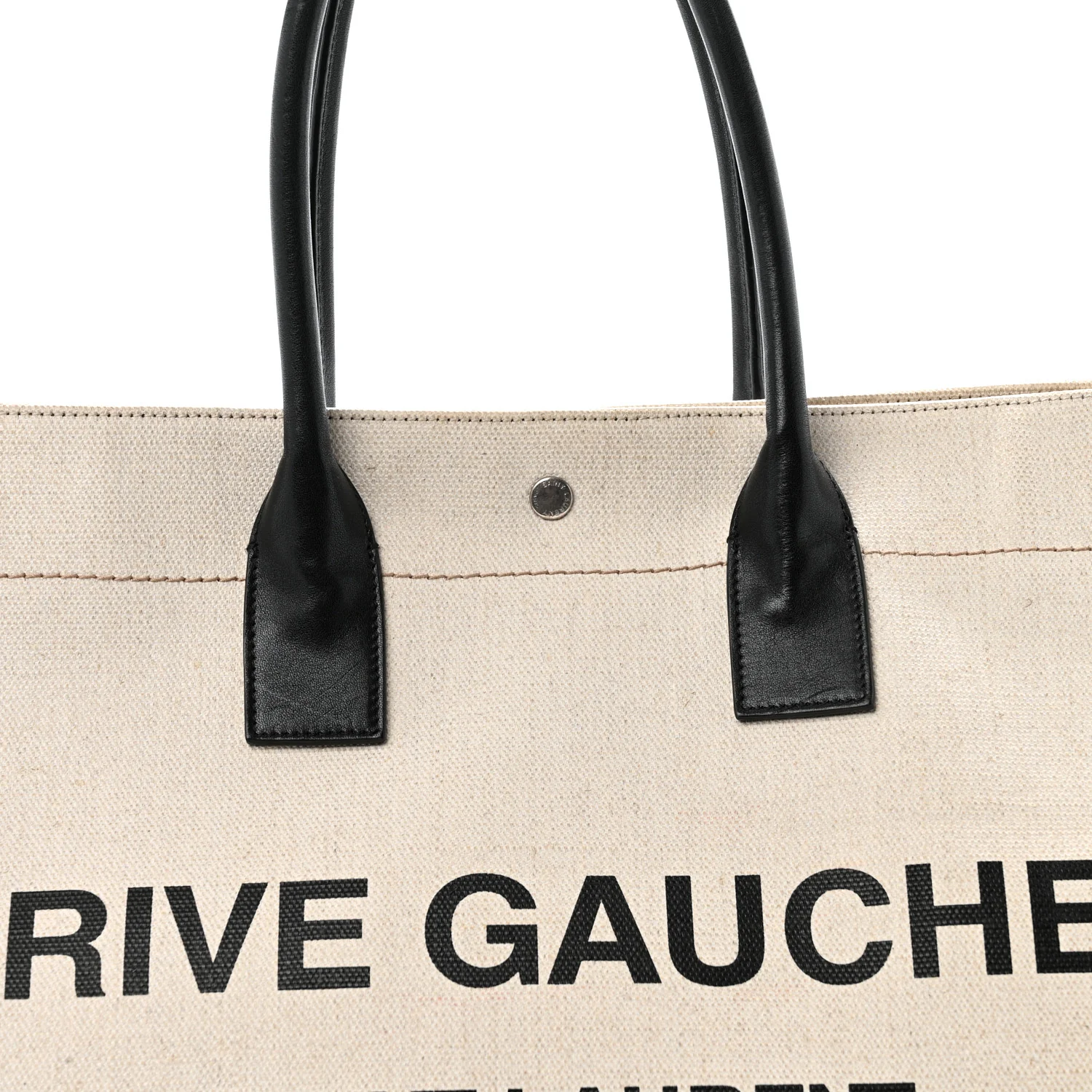 Linen Calfskin Rive Gauche Tote Optic White - Image 8