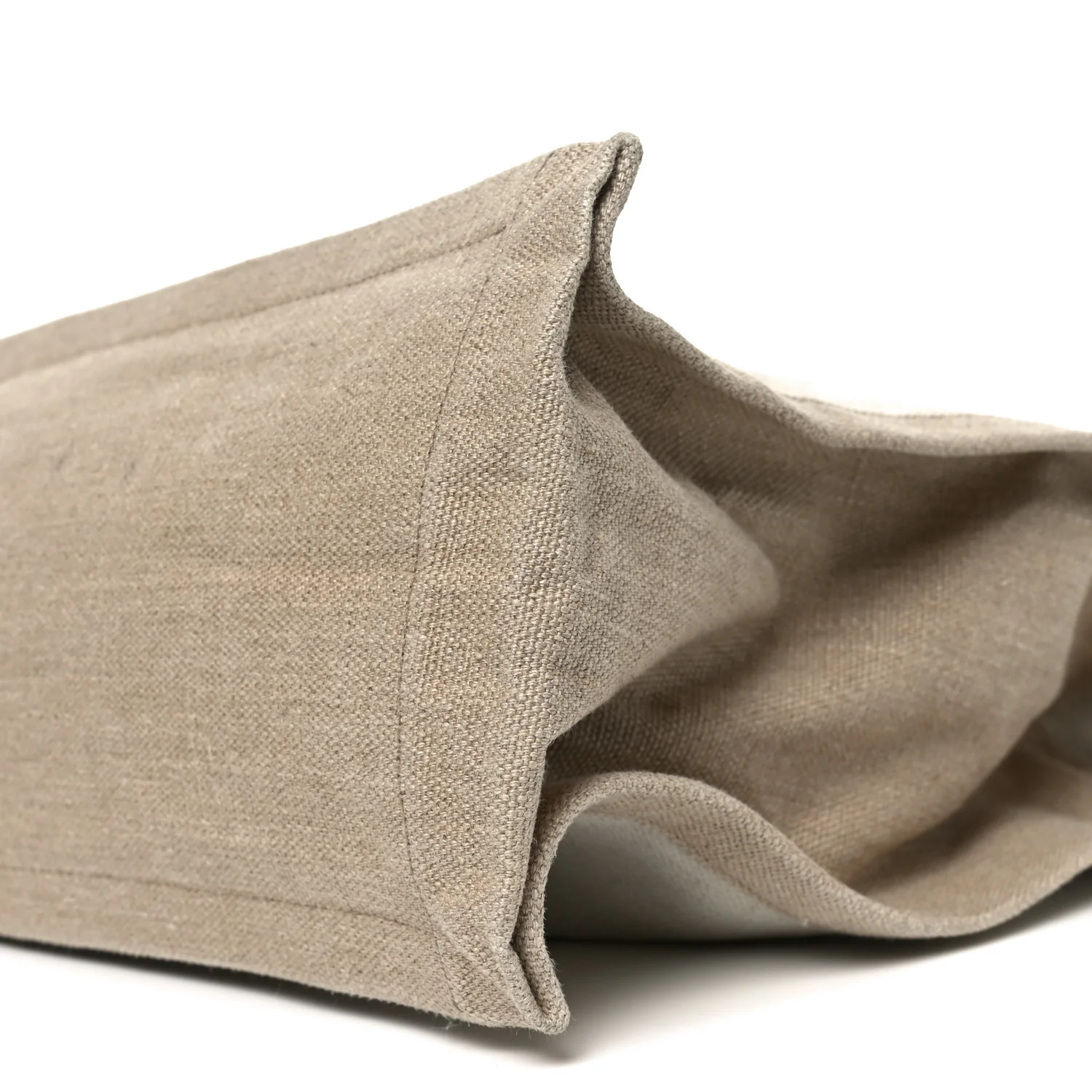 Linen Calfskin Rive Gauche Tote Optic White - Image 10