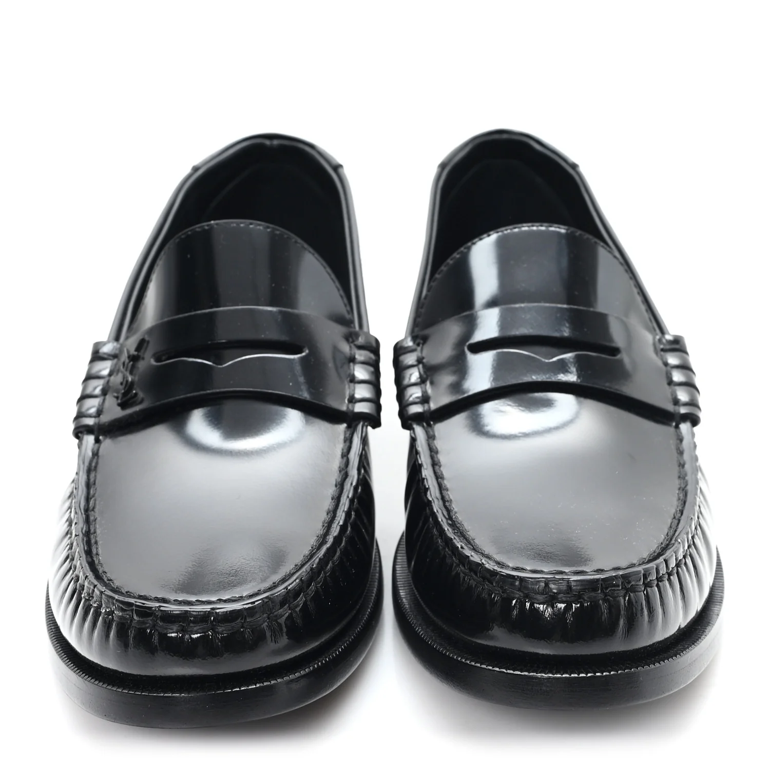 Magnum Lux Chunky Le Loafer Penny Slippers 38.5 Black - Image 3