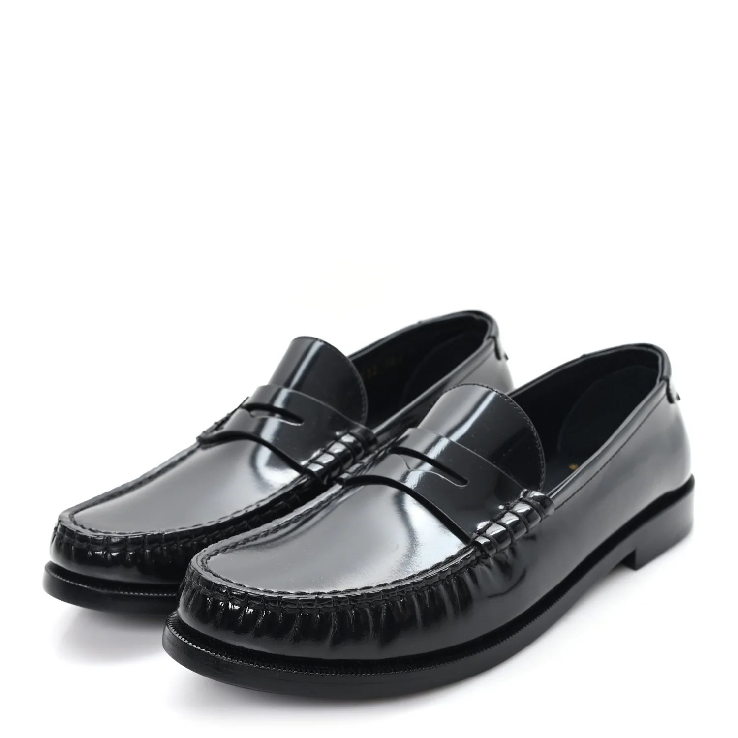 Magnum Lux Chunky Le Loafer Penny Slippers 38.5 Black - Image 4