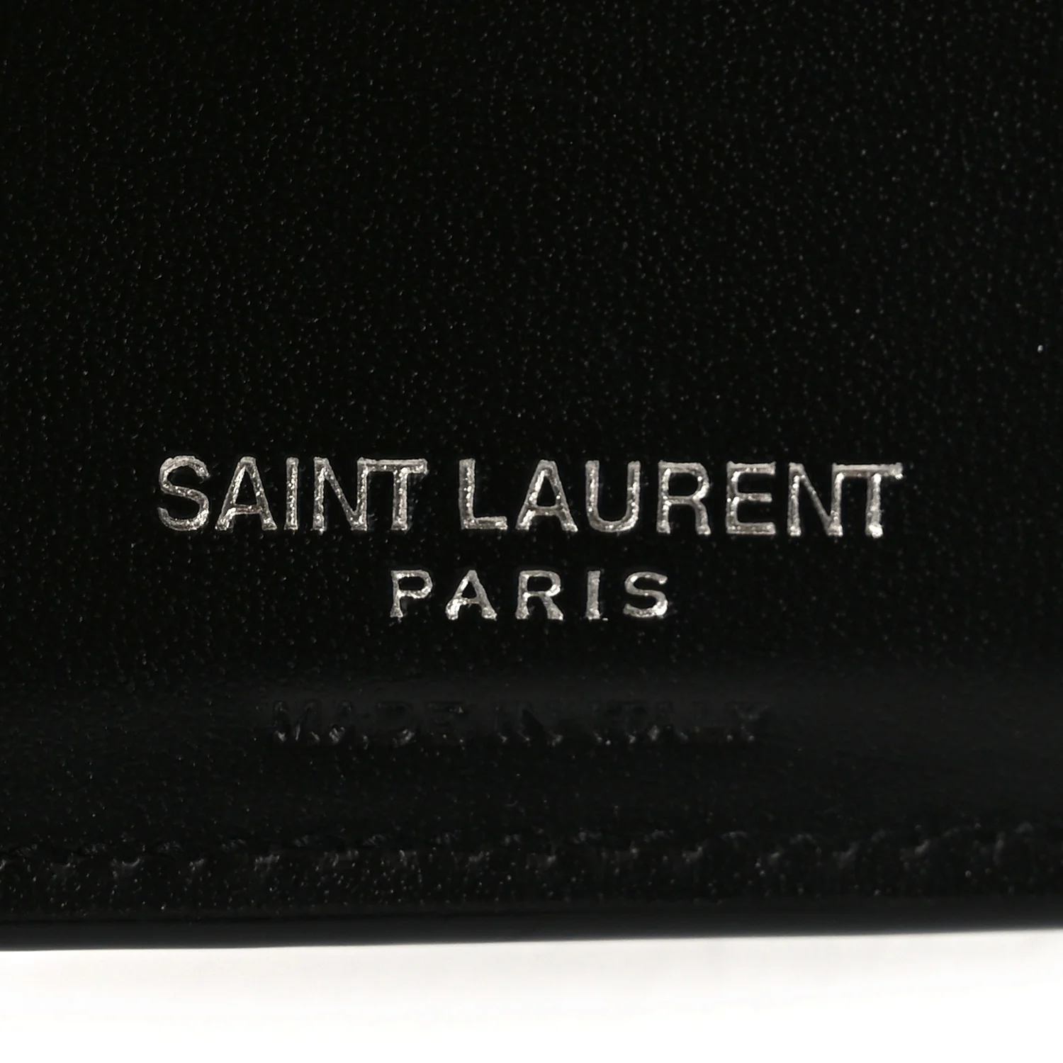 Matte Calfskin Tiny Cassandre East West Wallet Black - Image 6