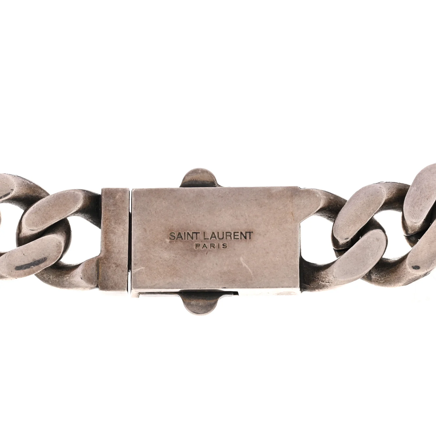 Metal Curb Chain Necklace Oxidized Silver - Image 5