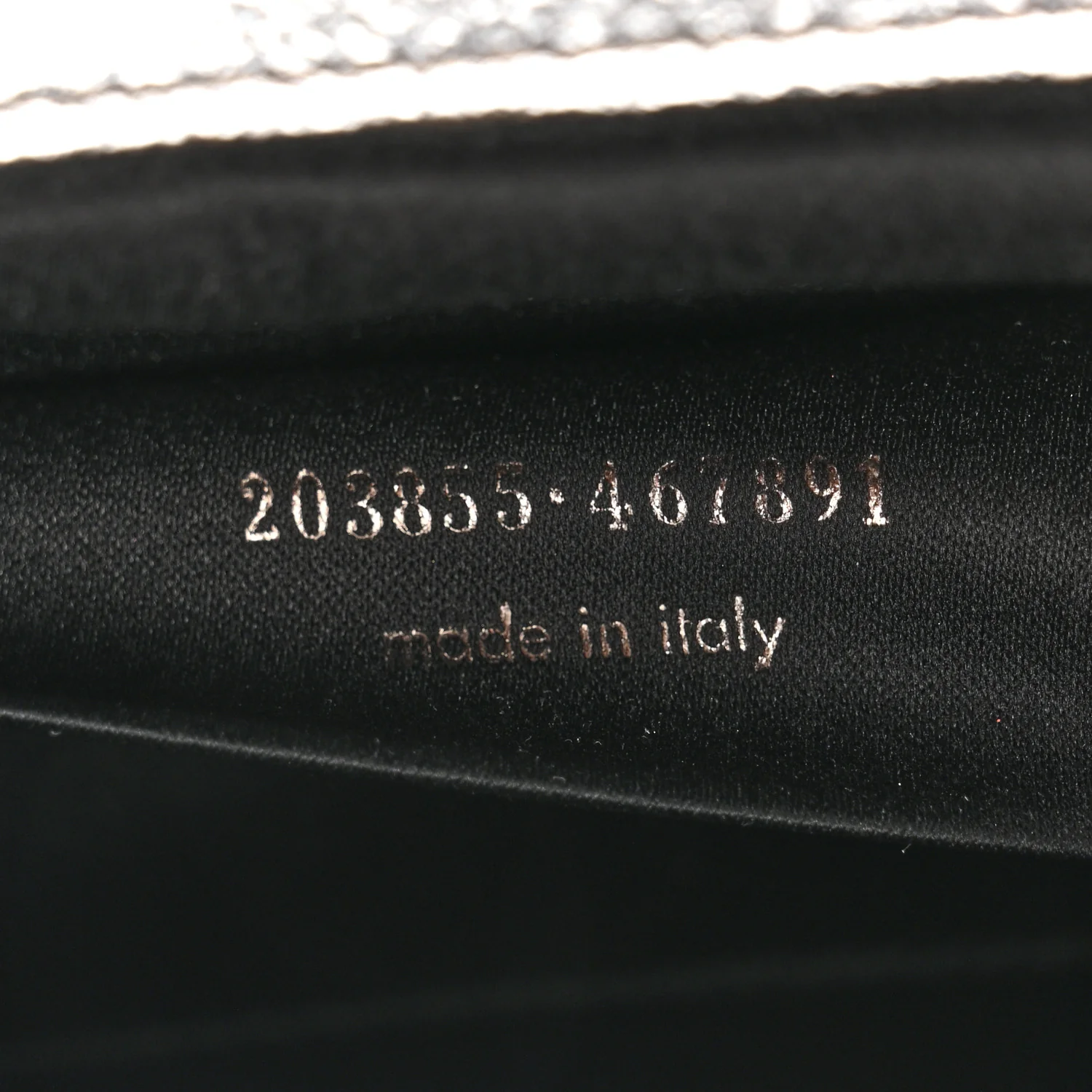 Metallic Calfskin Large Belle De Jour Clutch Dark Silver - Image 7