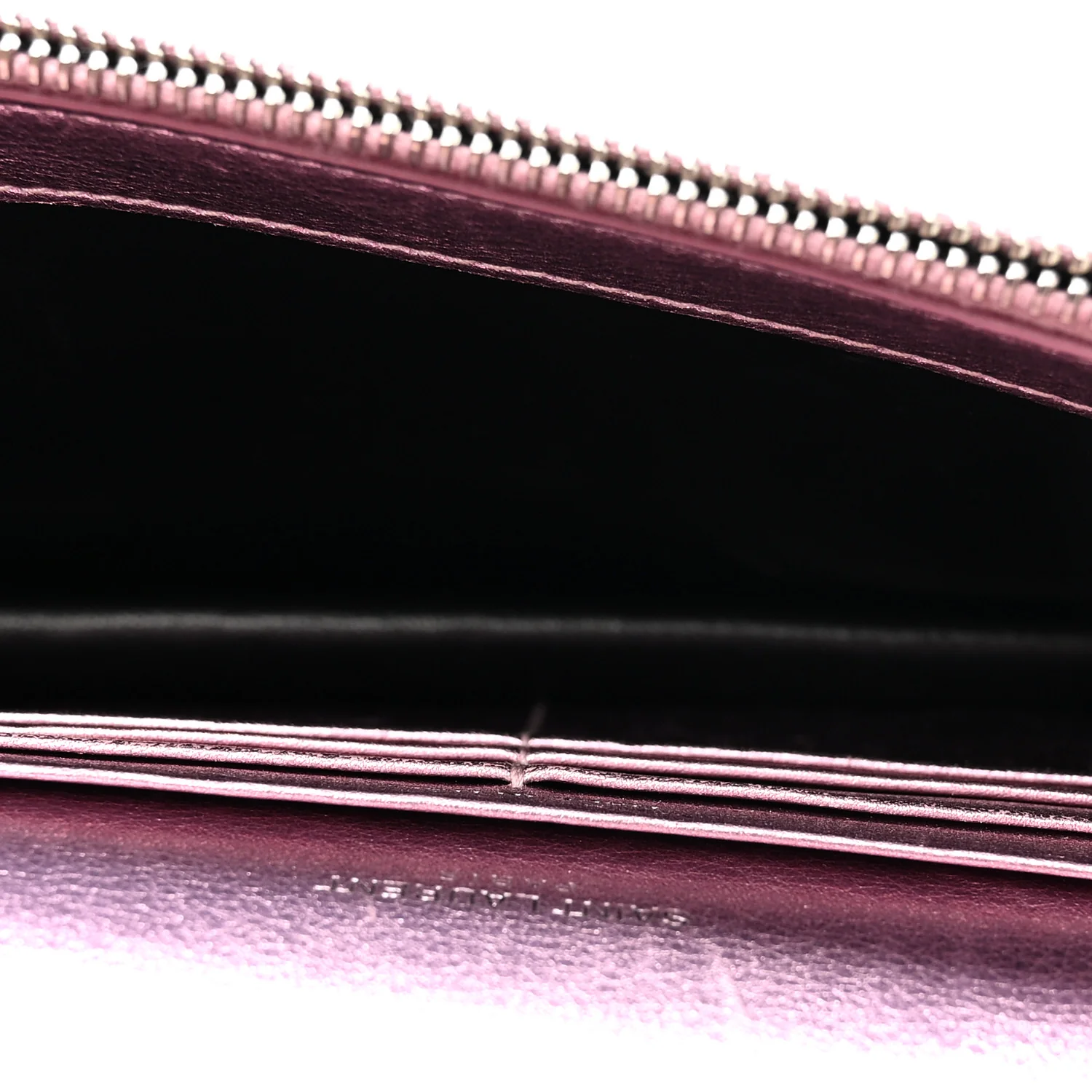 Metallic Calfskin Monogram Envelope Chain Wallet New Azalea - Image 5
