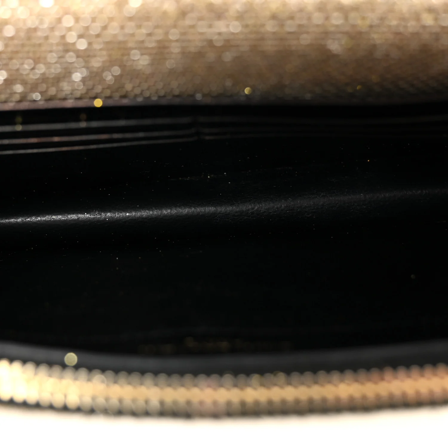Metallic Canvas Woven Small Classic Monogram Kate Tassel Chain Wallet Gold - Image 5