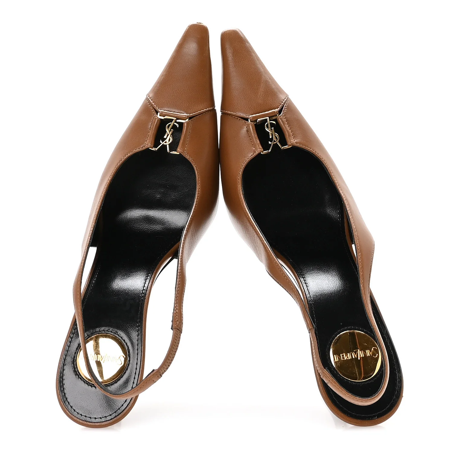 Nappa Babylone Breteuil Slingback Pumps 36 Macadamia - Image 2