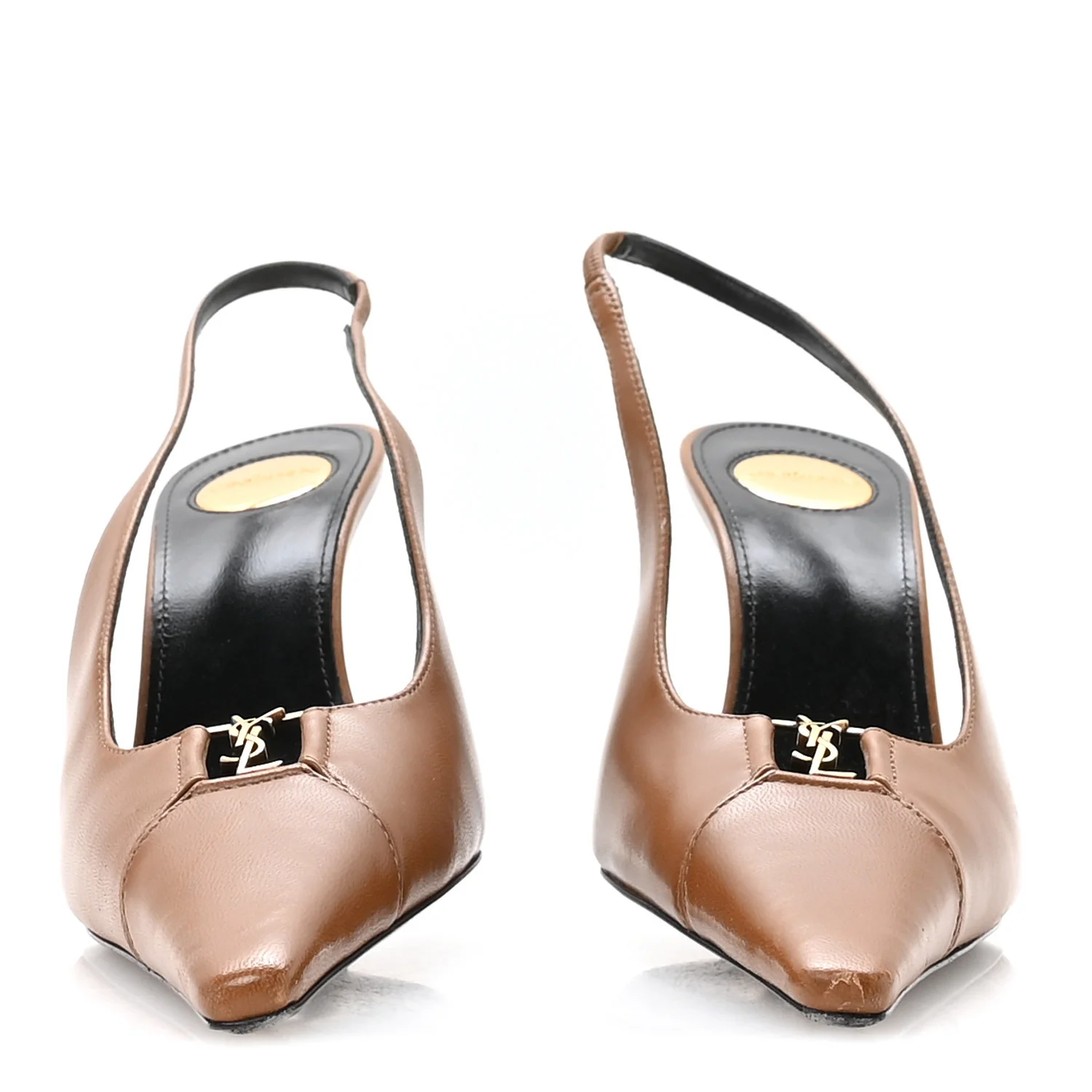 Nappa Babylone Breteuil Slingback Pumps 36 Macadamia - Image 3