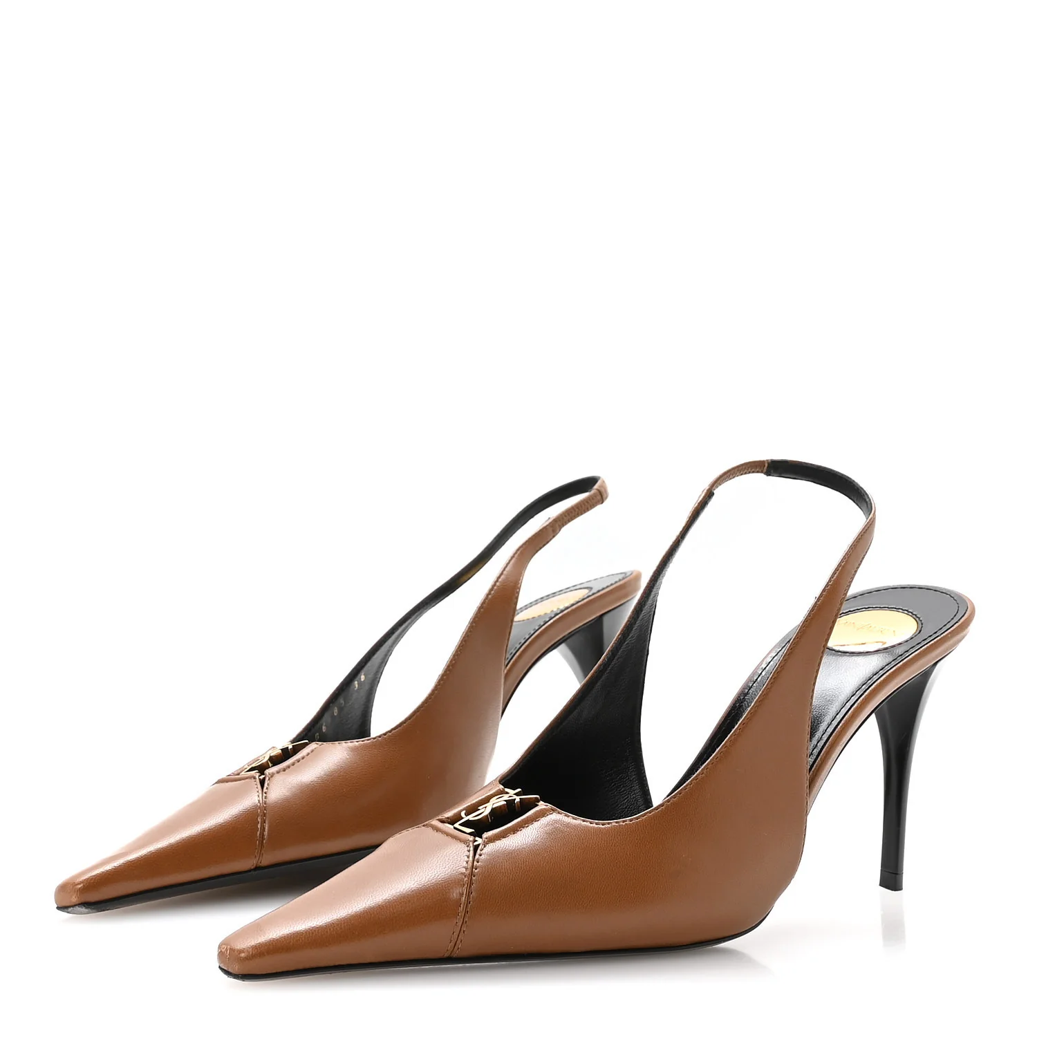 Nappa Babylone Breteuil Slingback Pumps 36 Macadamia - Image 4