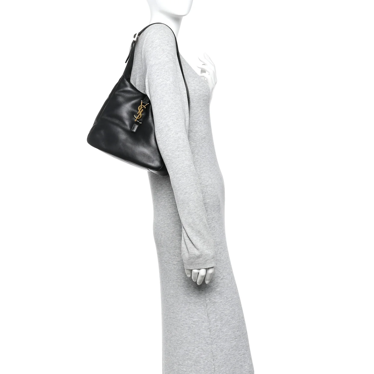 Padded Lambskin Small Le 5 A 7 Supple Hobo Black - Image 2