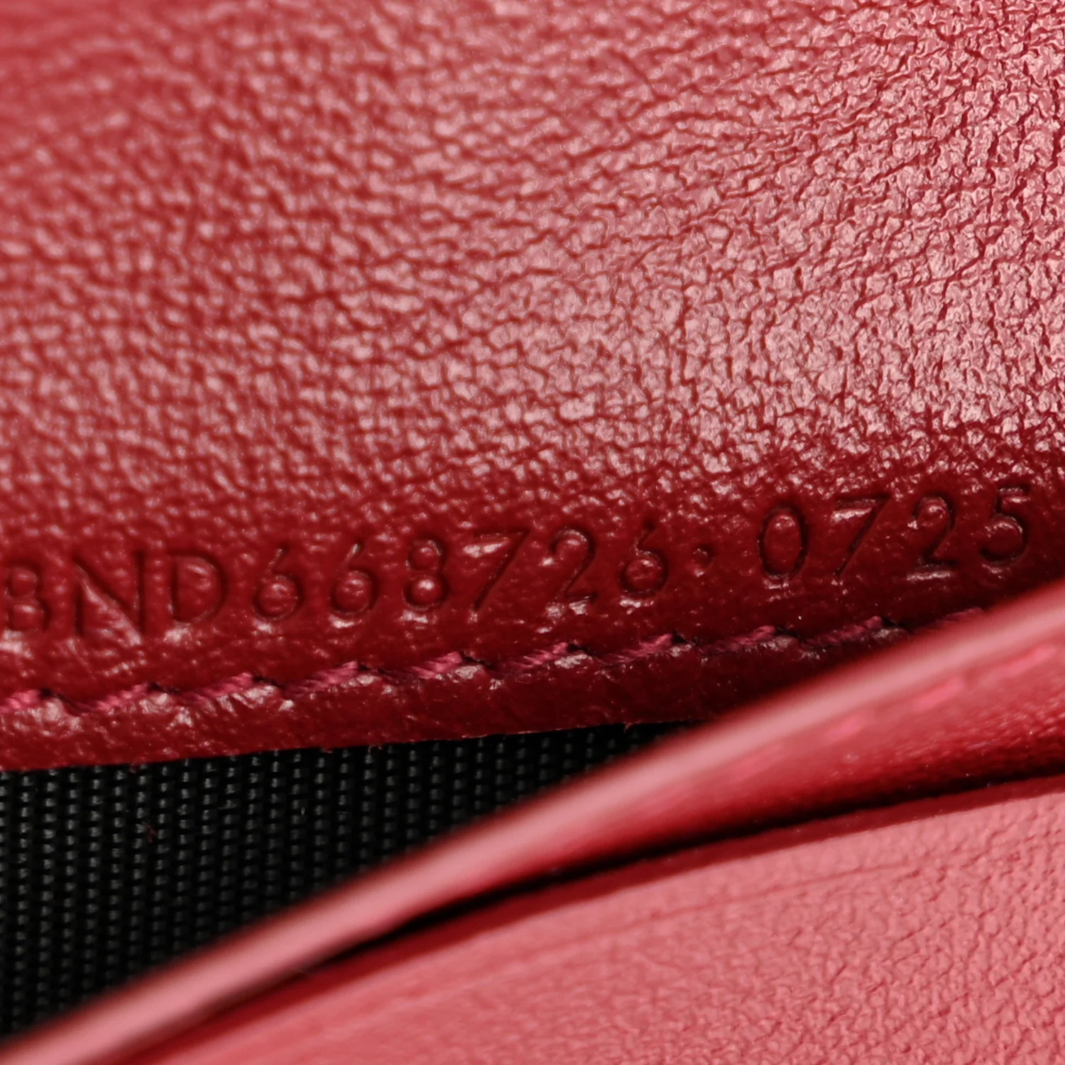 Patent Calfskin Credit Card Wallet Bordeaux - Image 7