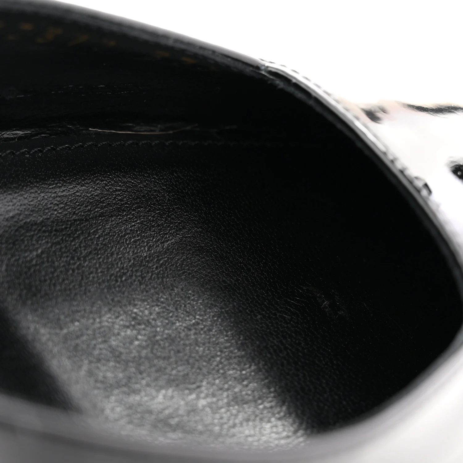 Patent Calfskin Crystal Anouk Pumps 37.5 Black - Image 11