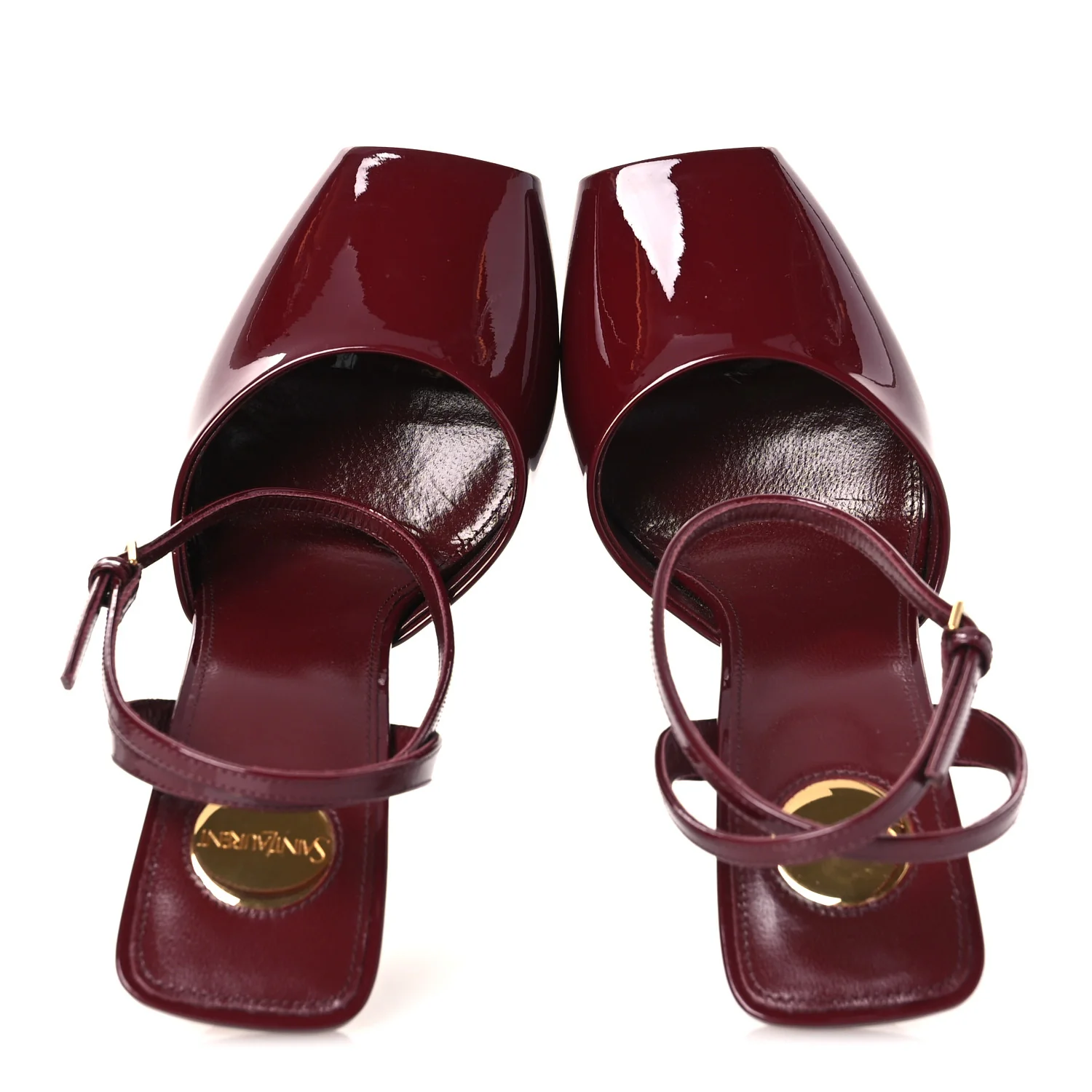 Patent Calfskin La Scandale 110 Sandals 37.5 Grenat - Image 2