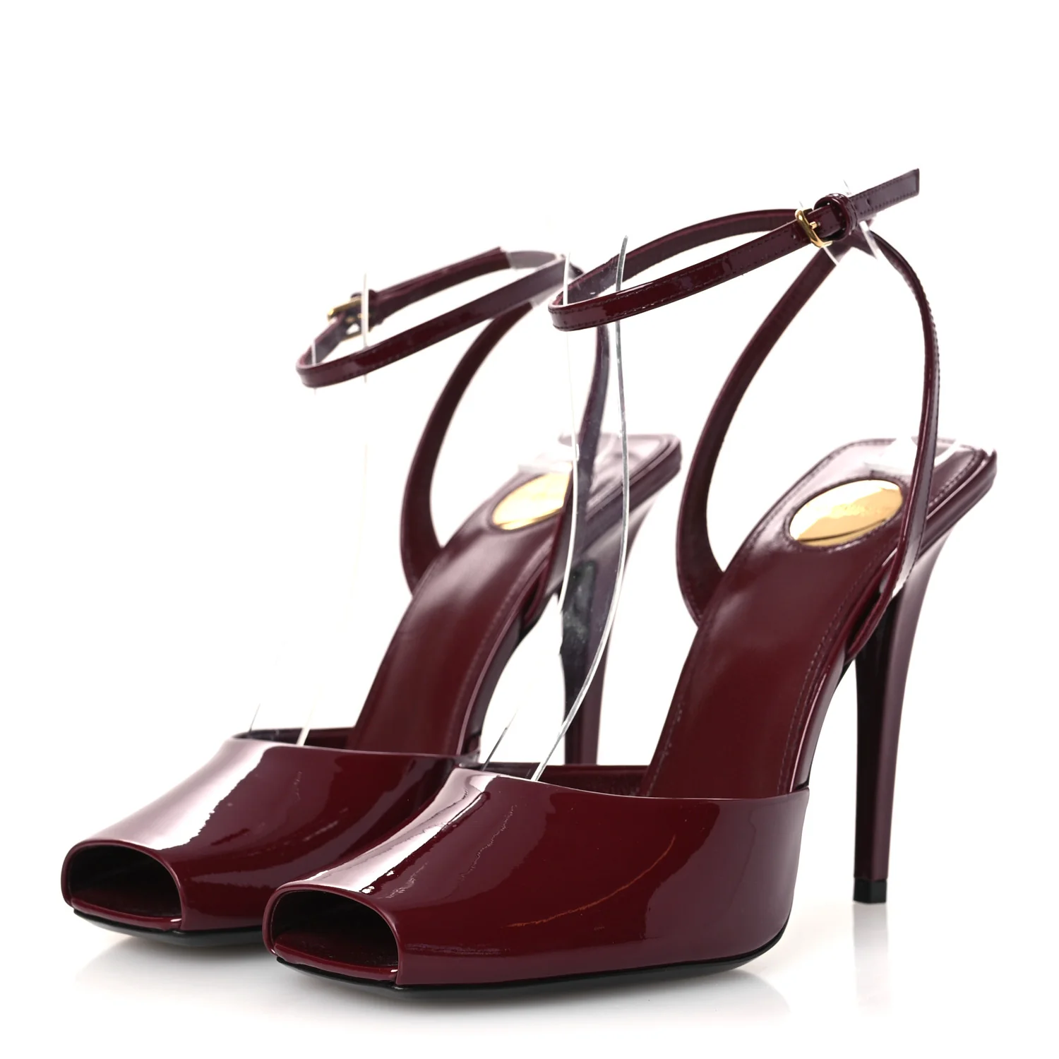 Patent Calfskin La Scandale 110 Sandals 37.5 Grenat - Image 4