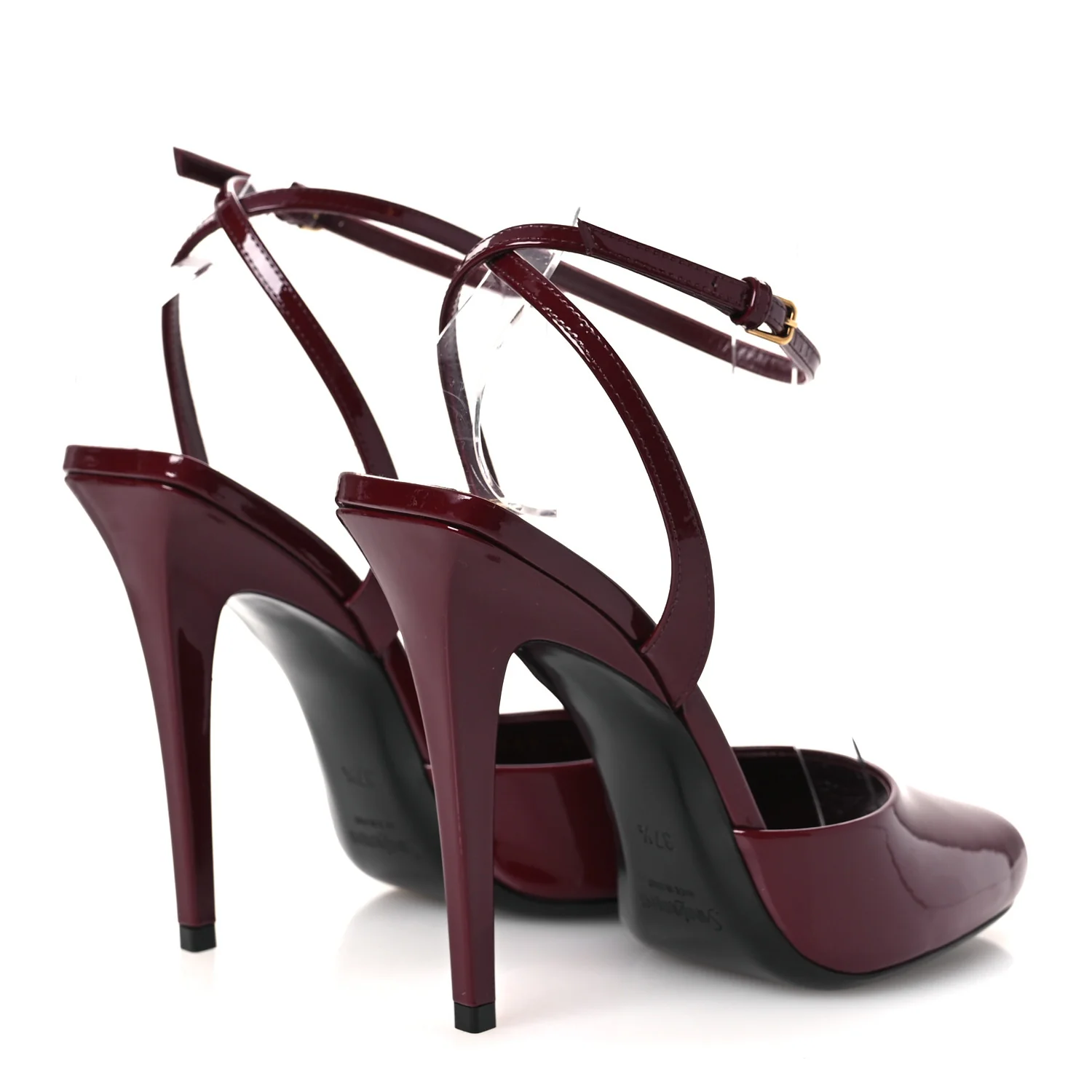 Patent Calfskin La Scandale 110 Sandals 37.5 Grenat - Image 5