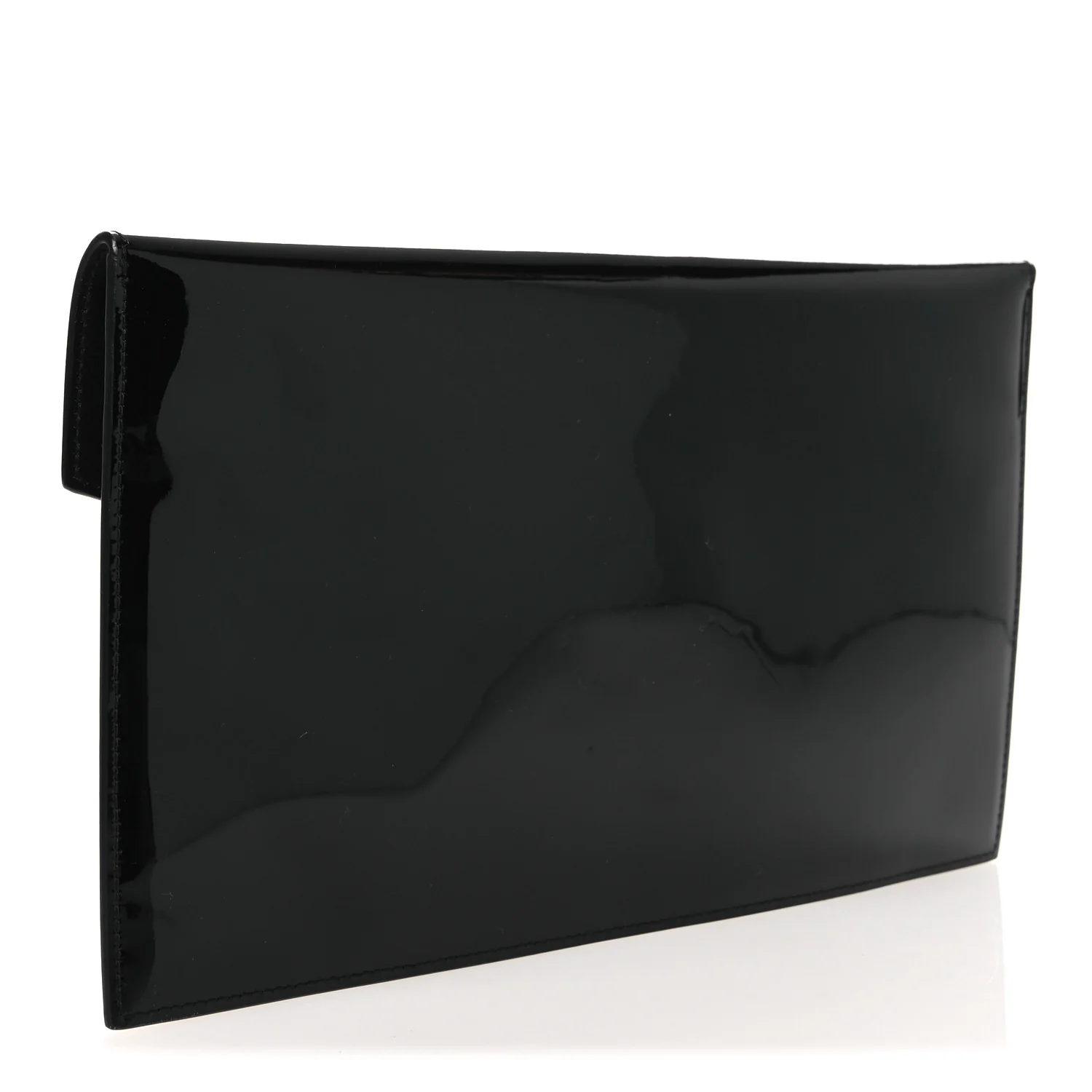 Patent Calfskin Monogram Uptown Clutch Black - Image 3
