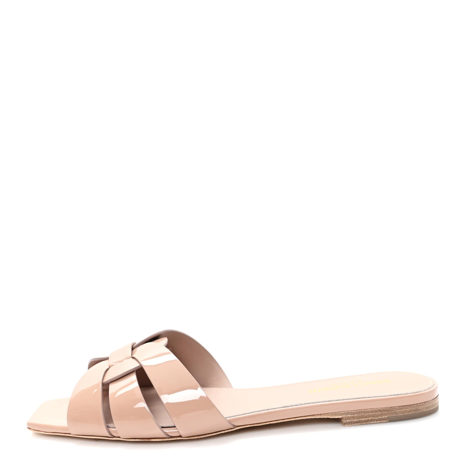 Patent Calfskin Nu Pied 05 Slide Sandals 39.5 Nude
