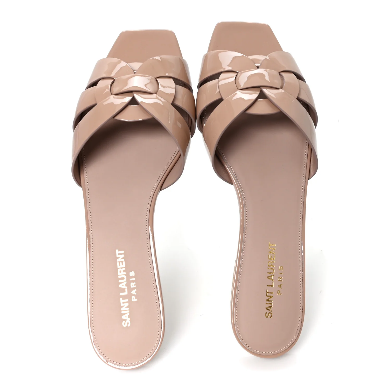 Patent Calfskin Nu Pied 05 Slide Sandals 39.5 Nude - Image 2