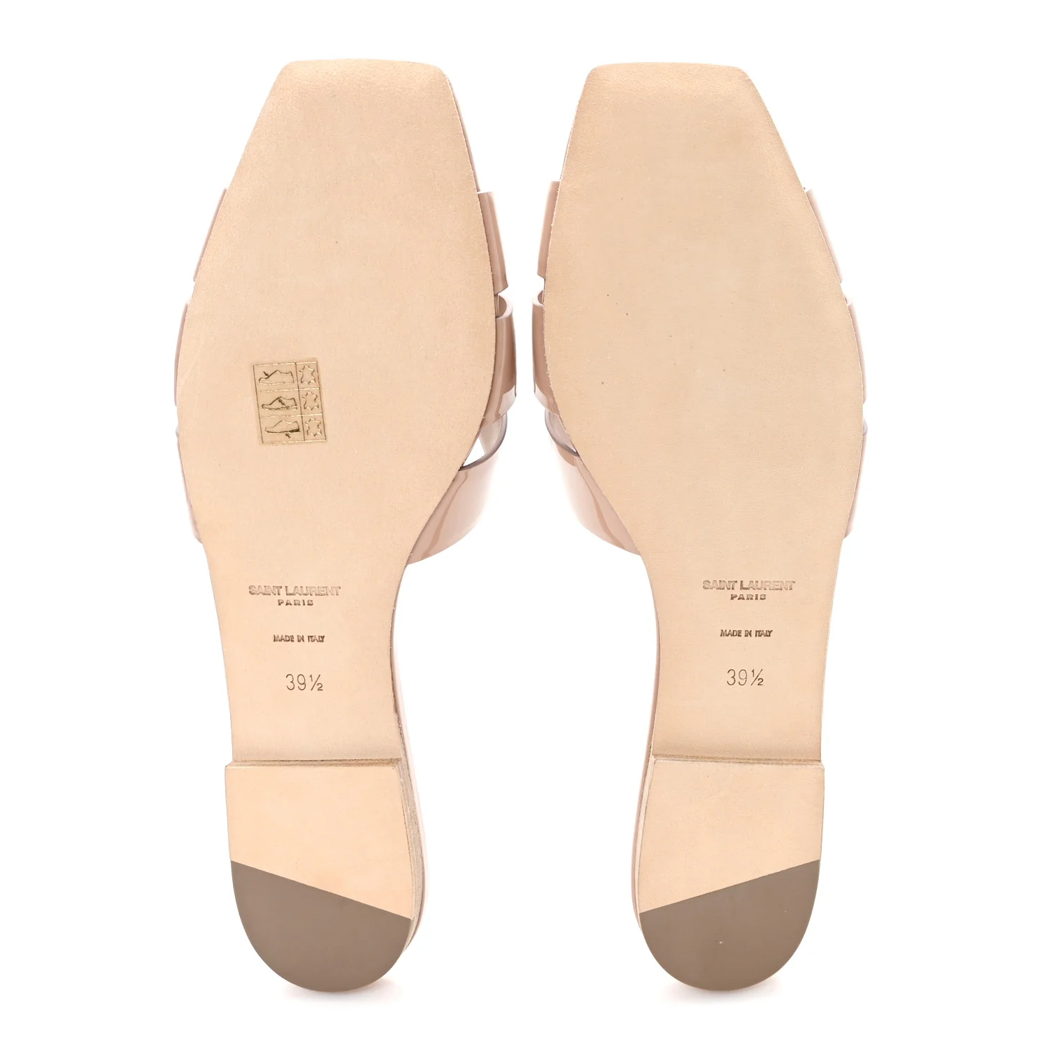 Patent Calfskin Nu Pied 05 Slide Sandals 39.5 Nude - Image 6