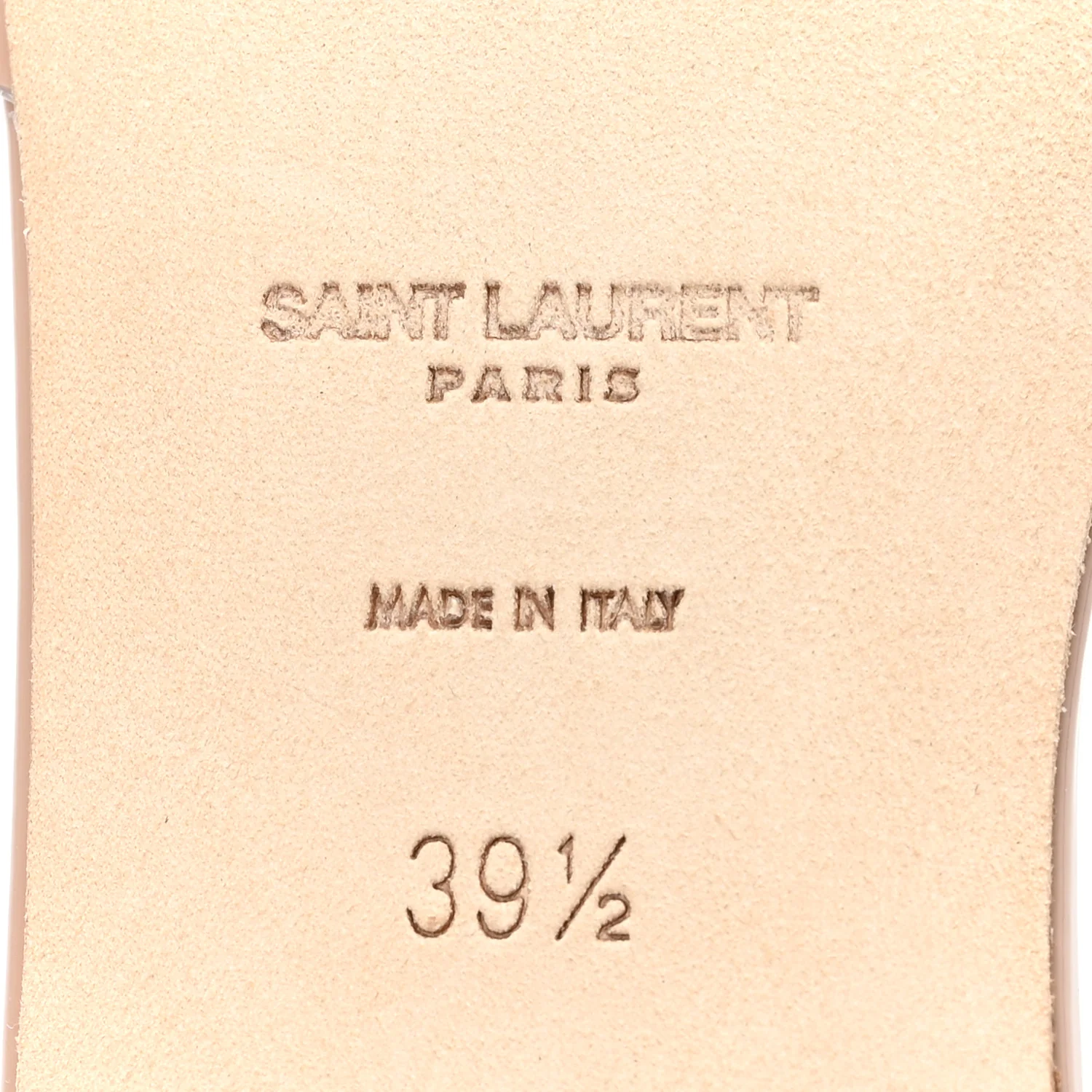 Patent Calfskin Nu Pied 05 Slide Sandals 39.5 Nude - Image 7