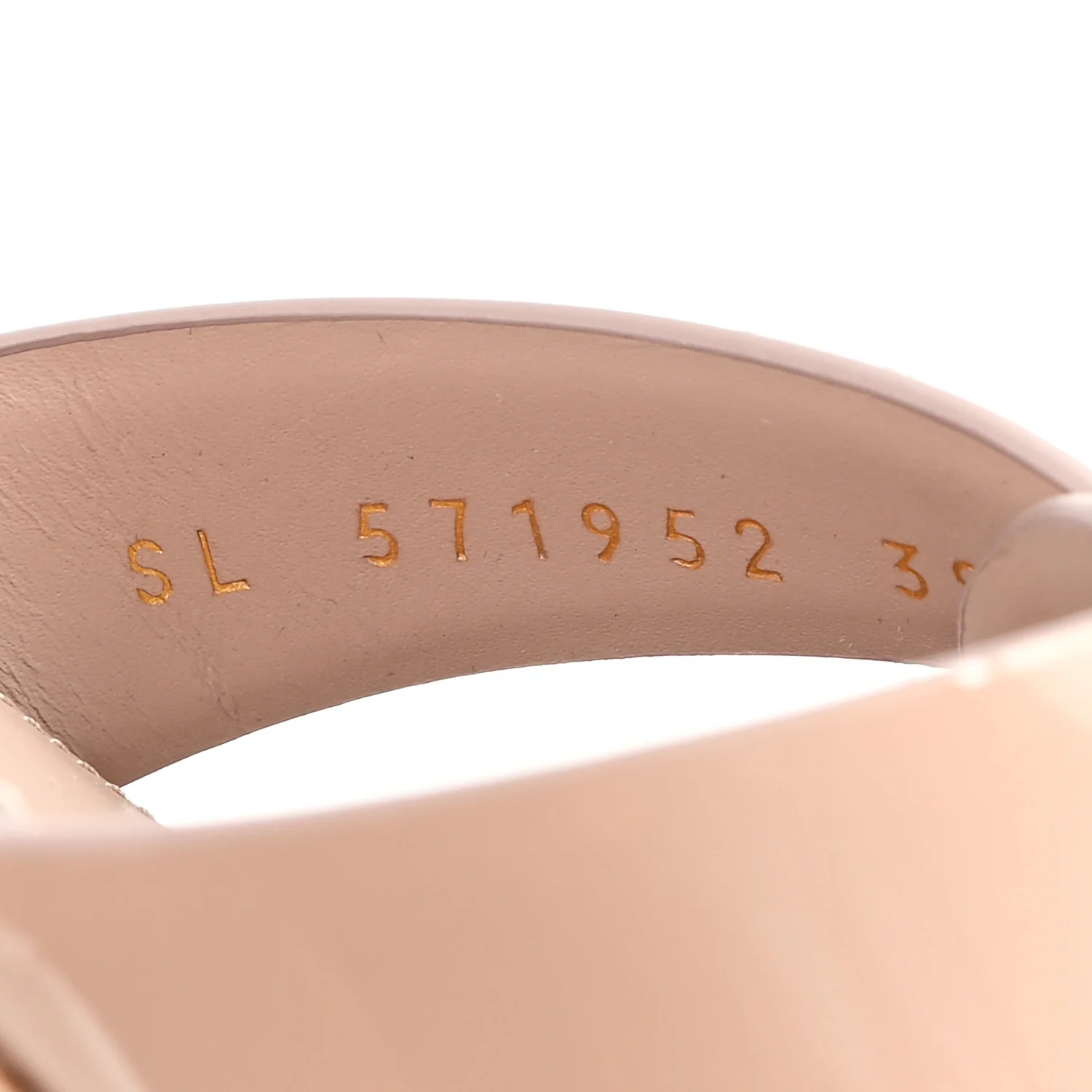 Patent Calfskin Nu Pied 05 Slide Sandals 39.5 Nude - Image 9