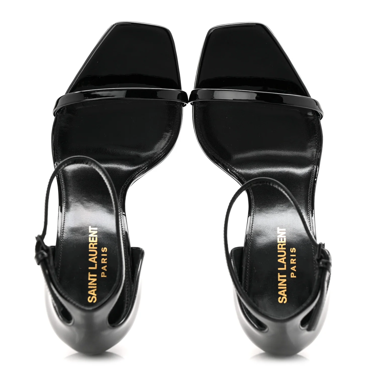 Patent Calfskin Opyum 110 Sandals 39 Black - Image 2