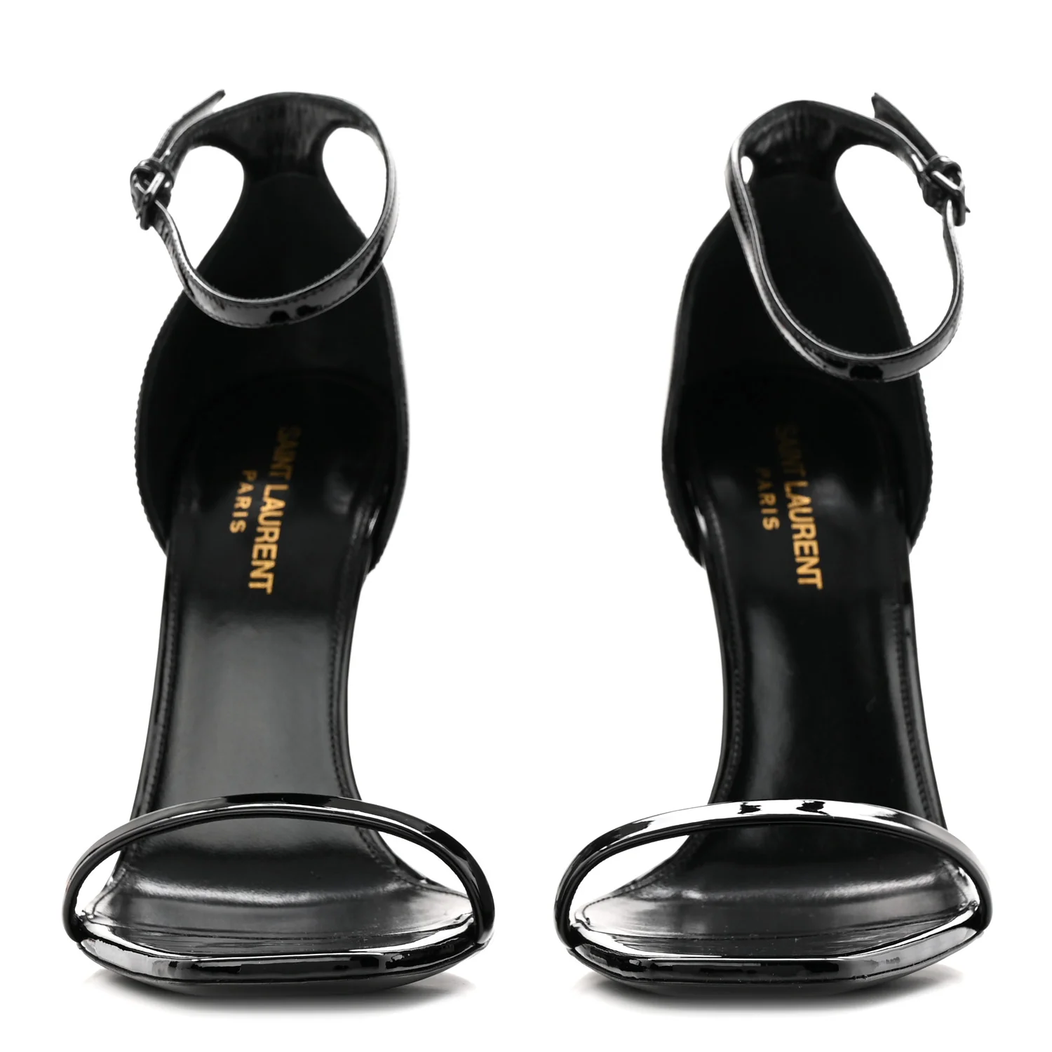 Patent Calfskin Opyum 110 Sandals 39 Black - Image 3