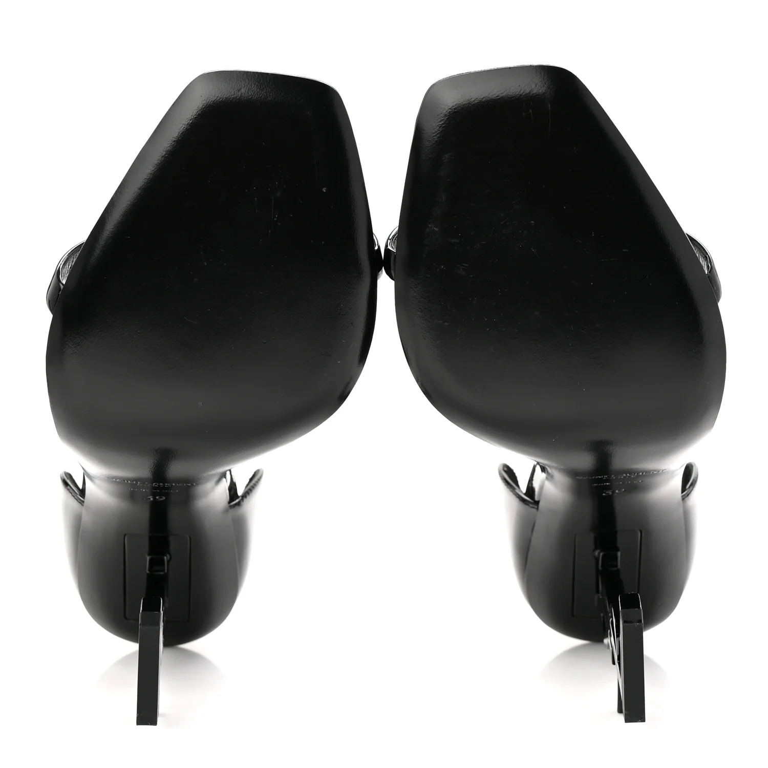 Patent Calfskin Opyum 110 Sandals 39 Black - Image 6