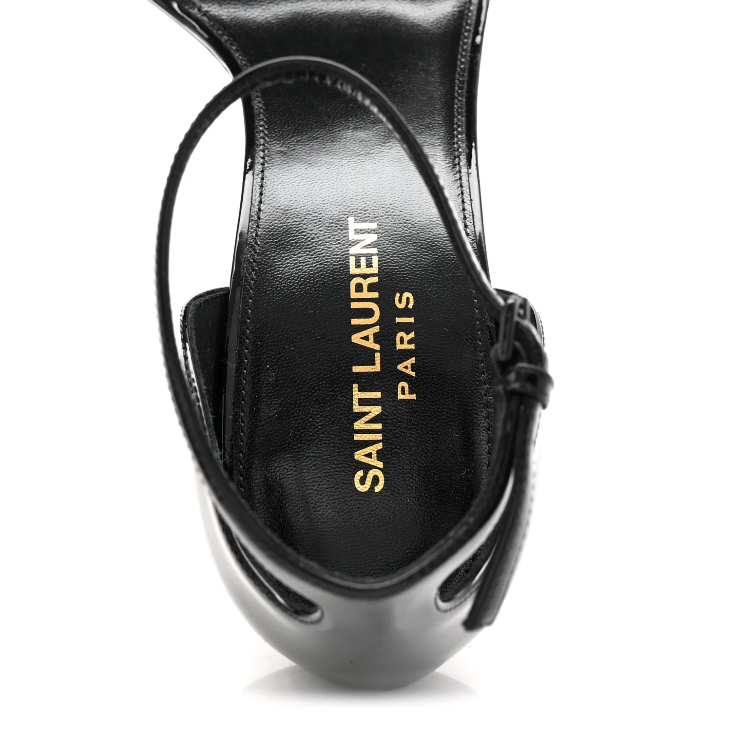 Patent Calfskin Opyum 110 Sandals 39 Black - Image 8