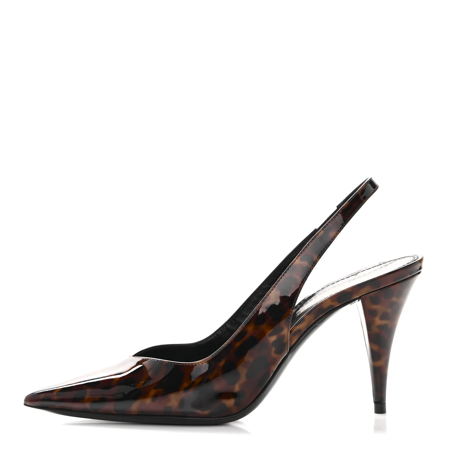 Patent Kiki Tortoise Slingback 85 Pumps 36 Black