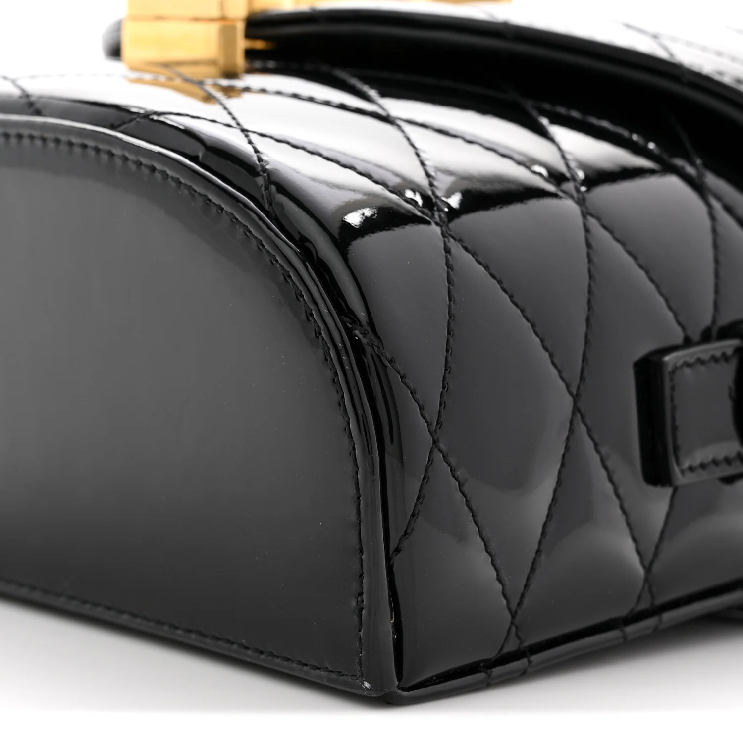Patent Matelasse Monogram June Box Bag Black - Image 10