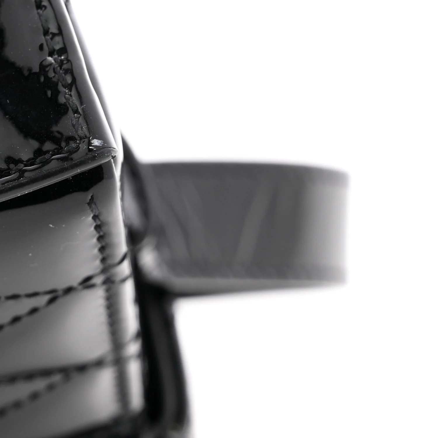 Patent Matelasse Monogram June Box Bag Black - Image 12