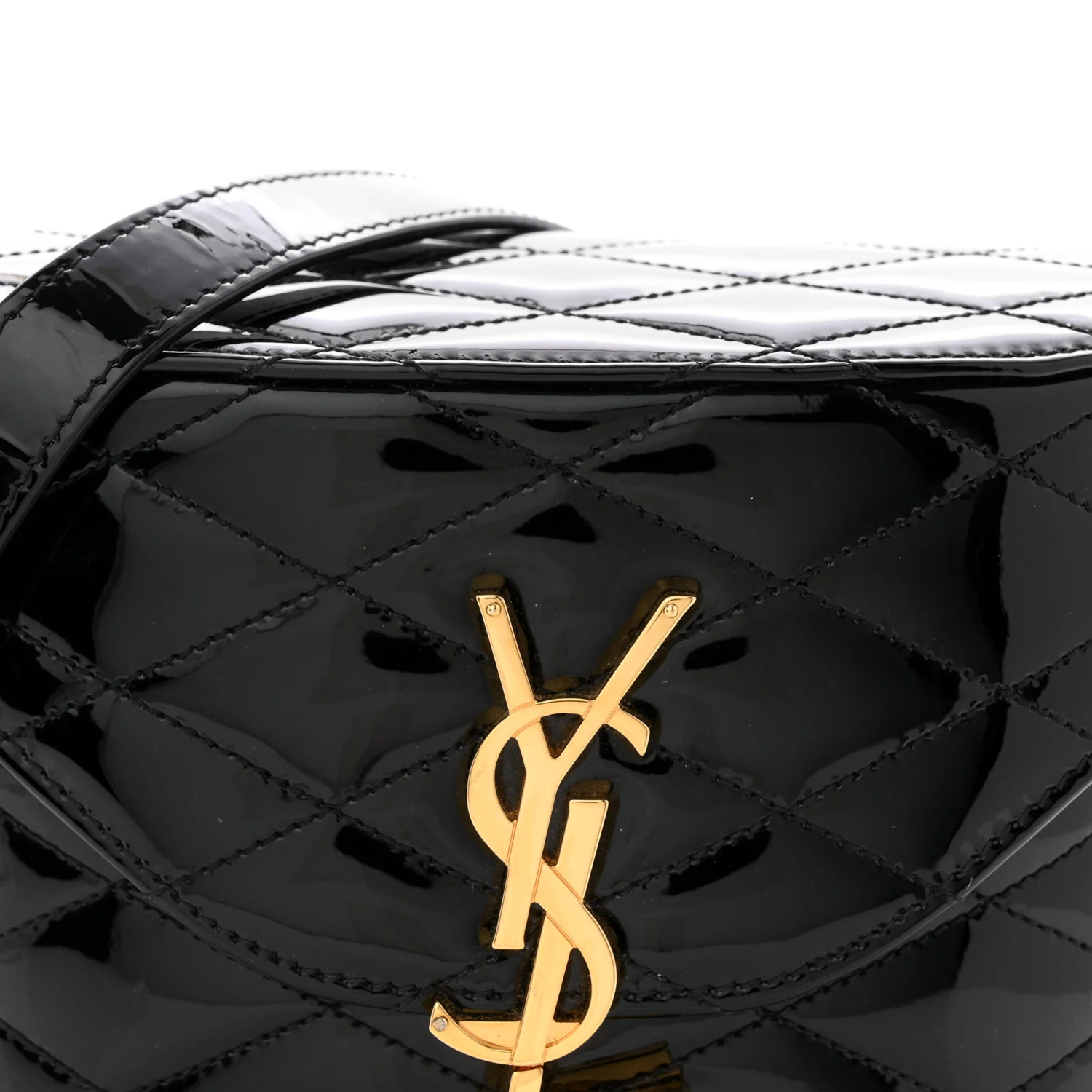 Patent Matelasse Monogram June Box Bag Black - Image 8
