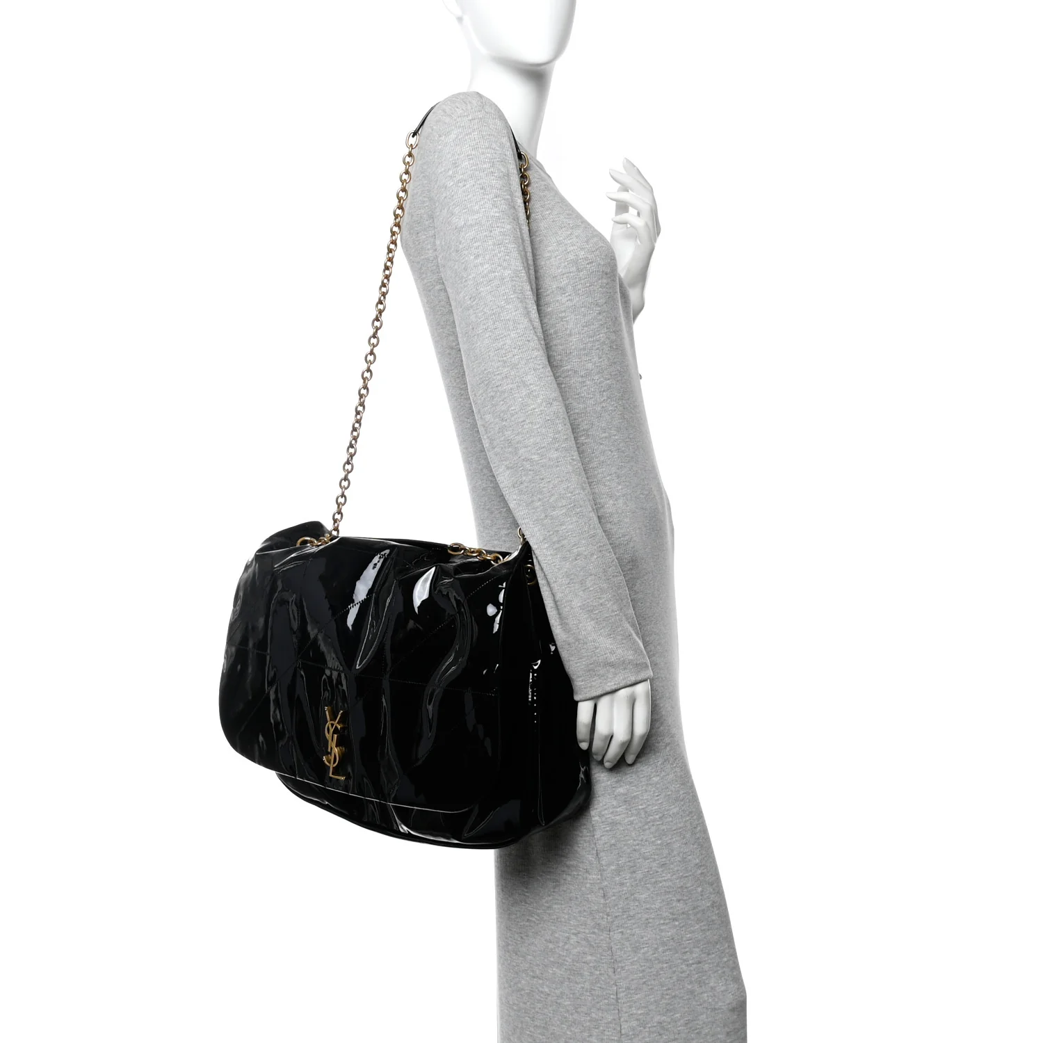 Patent Matelasse Monogram Large Jamie 4.3 Black - Image 2