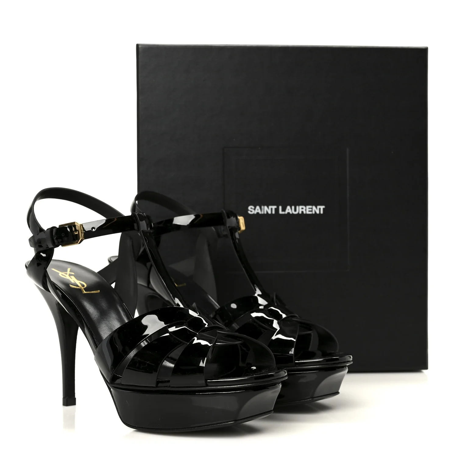 Patent Tribute 75 Platform Sandals 38.5 Black - Image 10