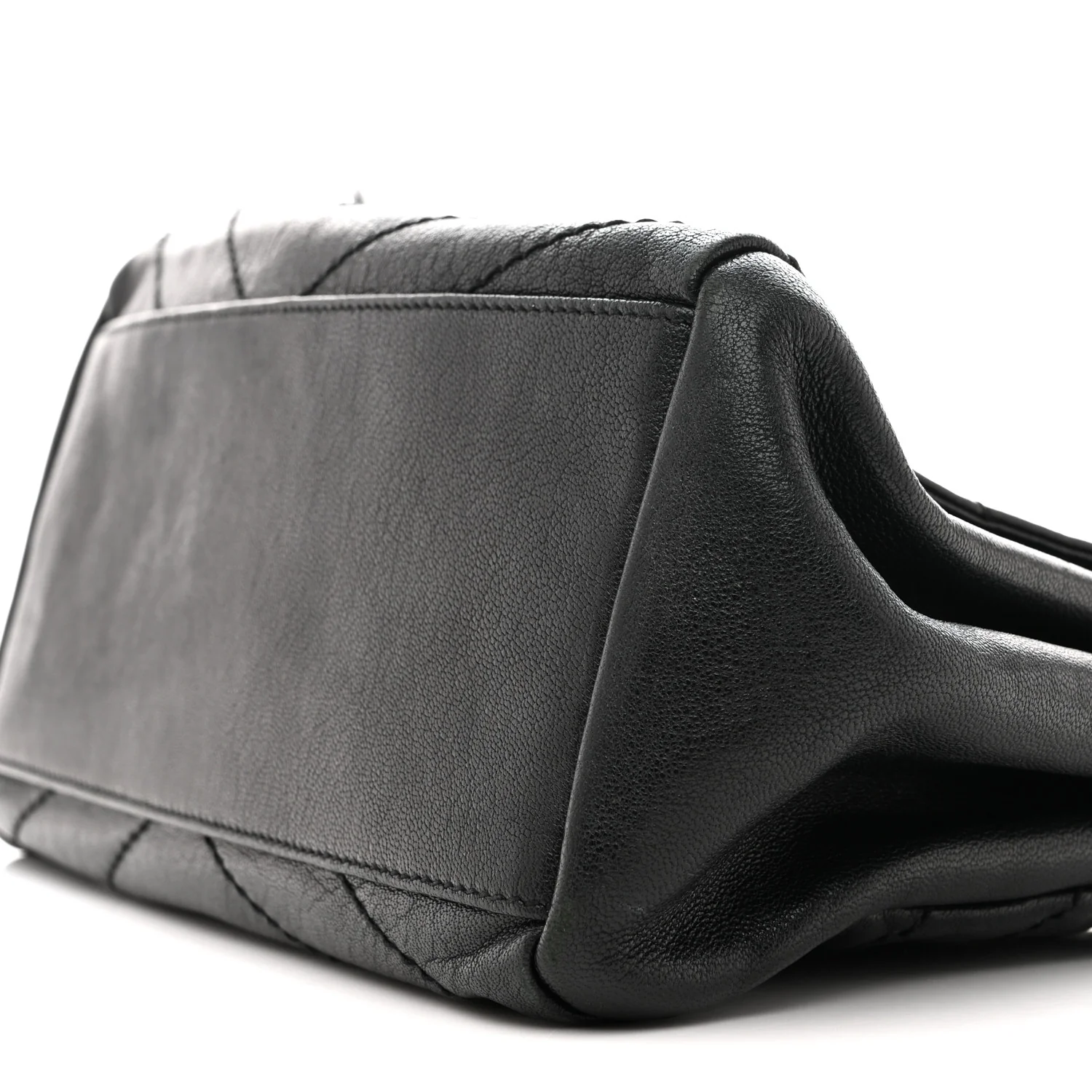 Pebbled Lambskin Chevron Monogram Small Nolita Black - Image 10