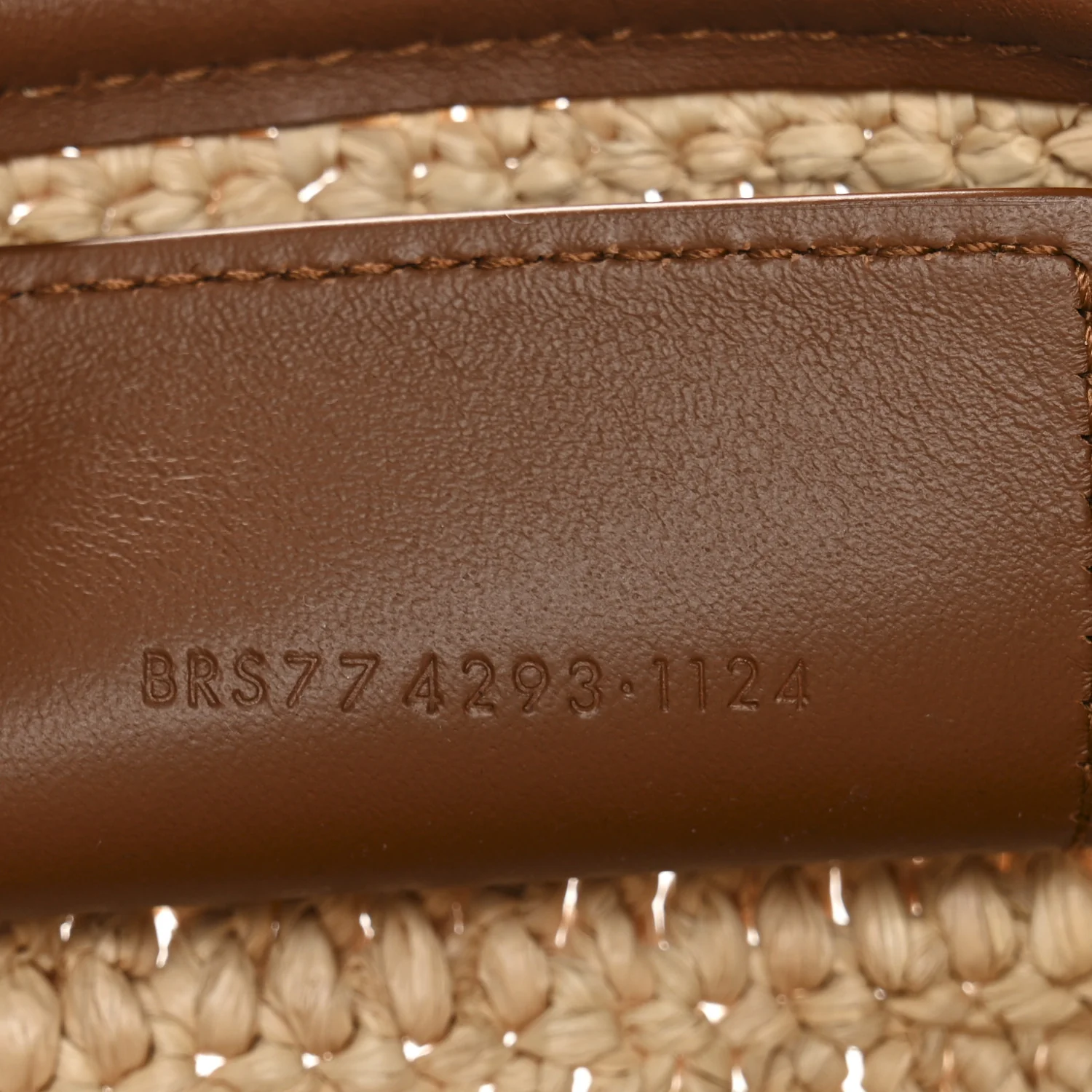 Raffia Calfskin Gaby Crossbody Bag Natural Brick - Image 7