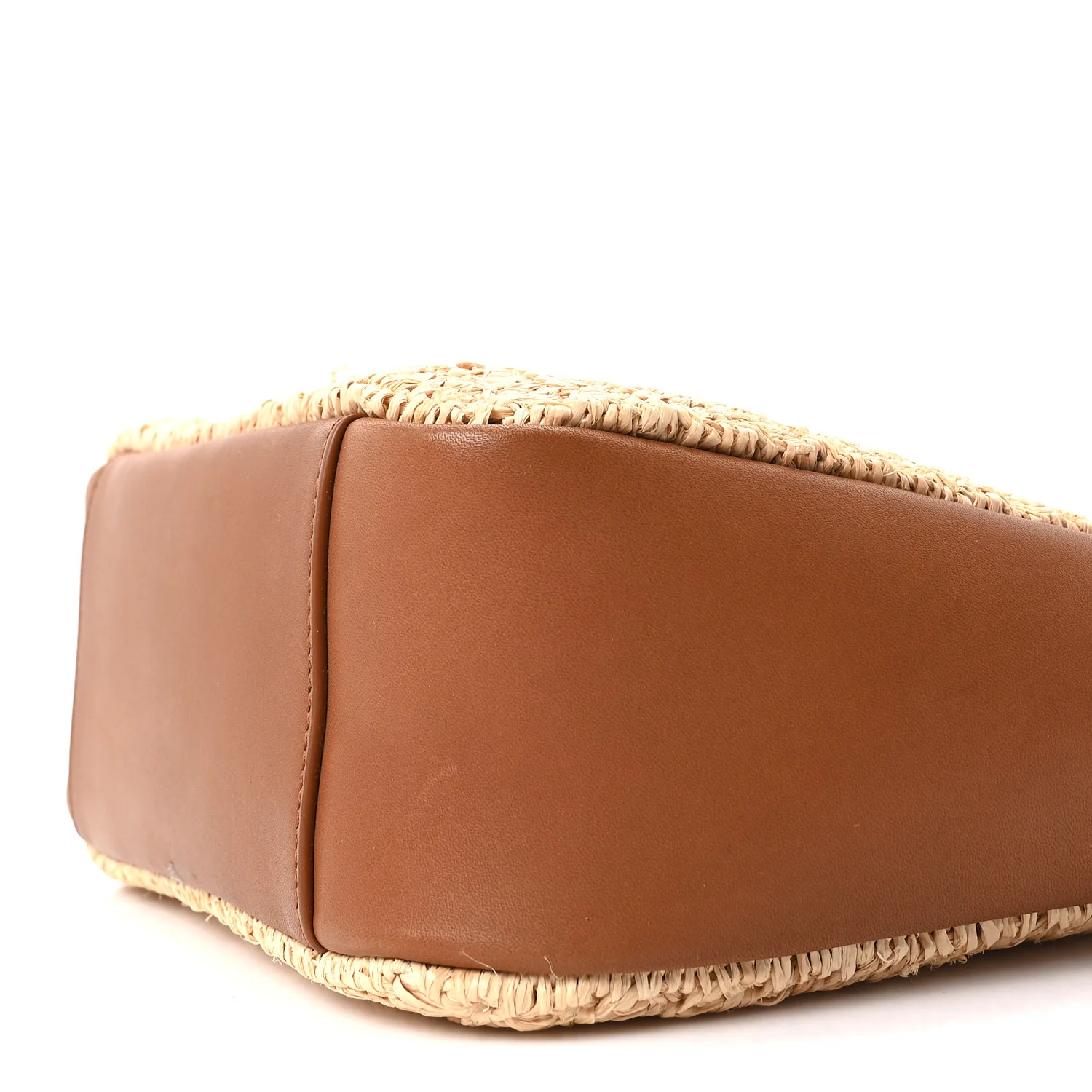 Raffia Calfskin Le 5 A 7 Small Hobo Natural Brick - Image 11