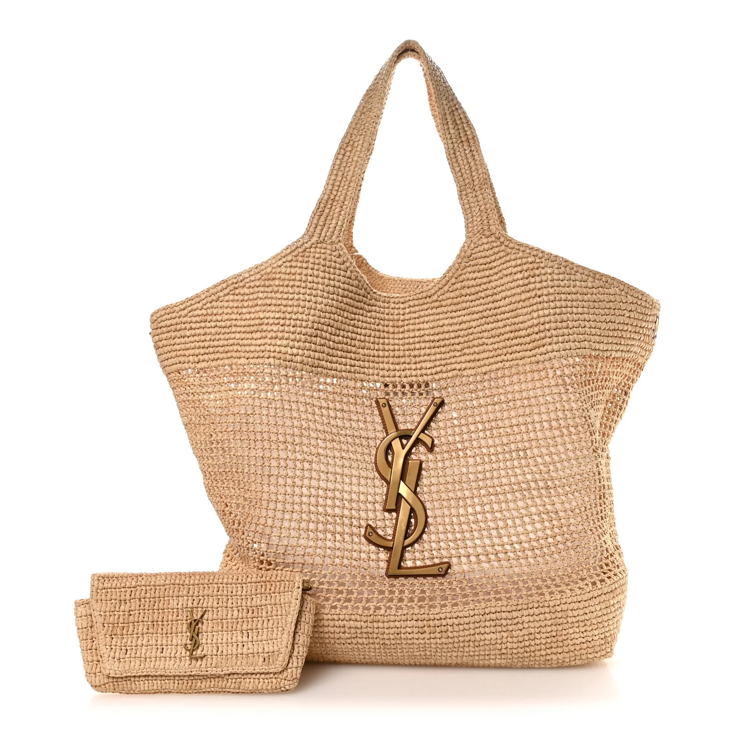 Raffia Icare Shopping Tote Natural - Image 2