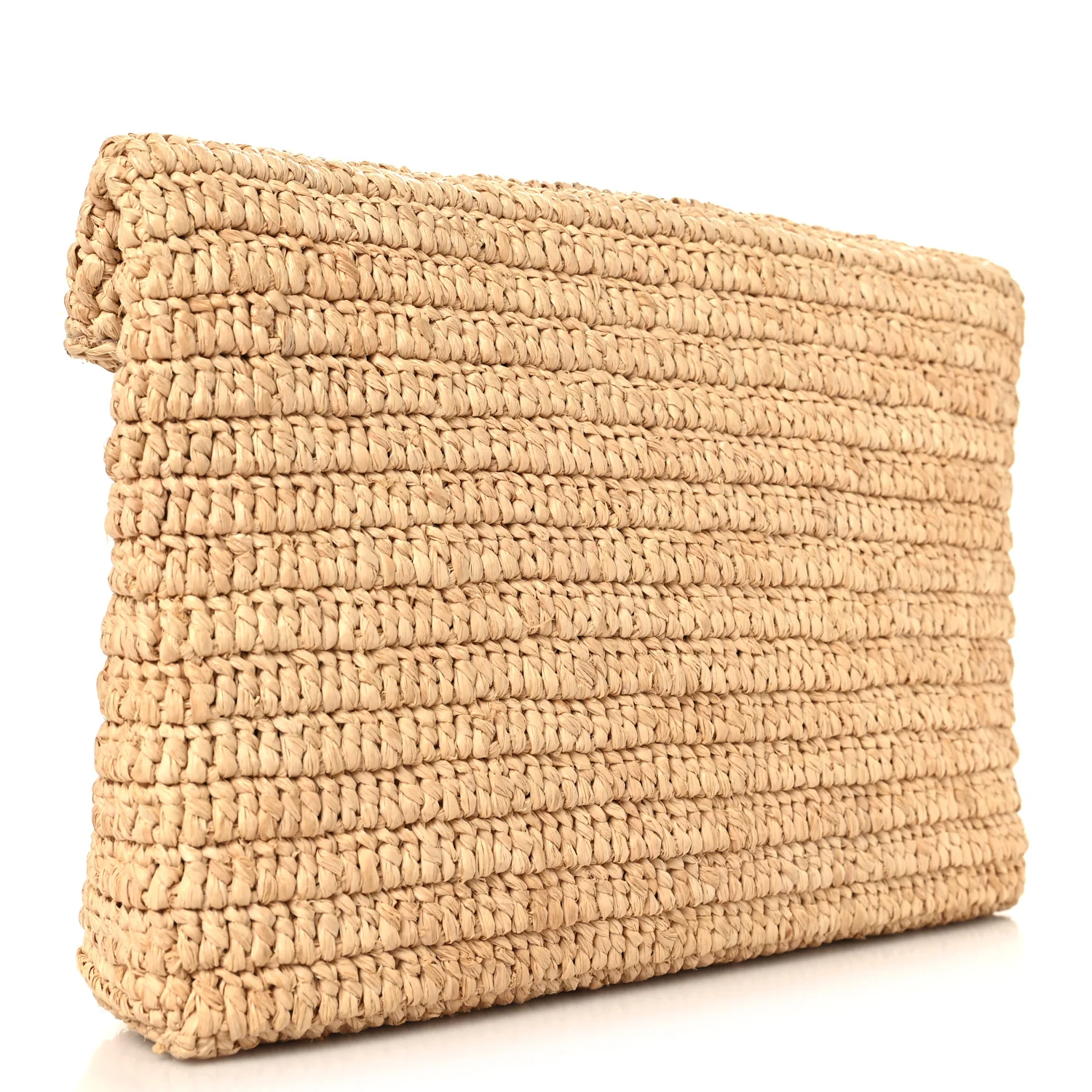 Raffia Large Cassandre Pouch Naturel Brick - Image 3