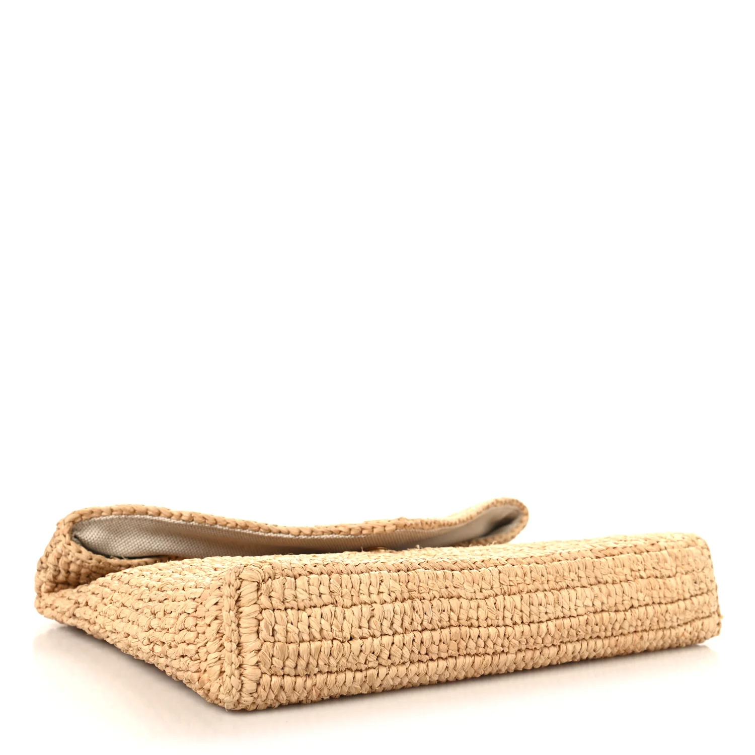 Raffia Large Cassandre Pouch Naturel Brick - Image 4