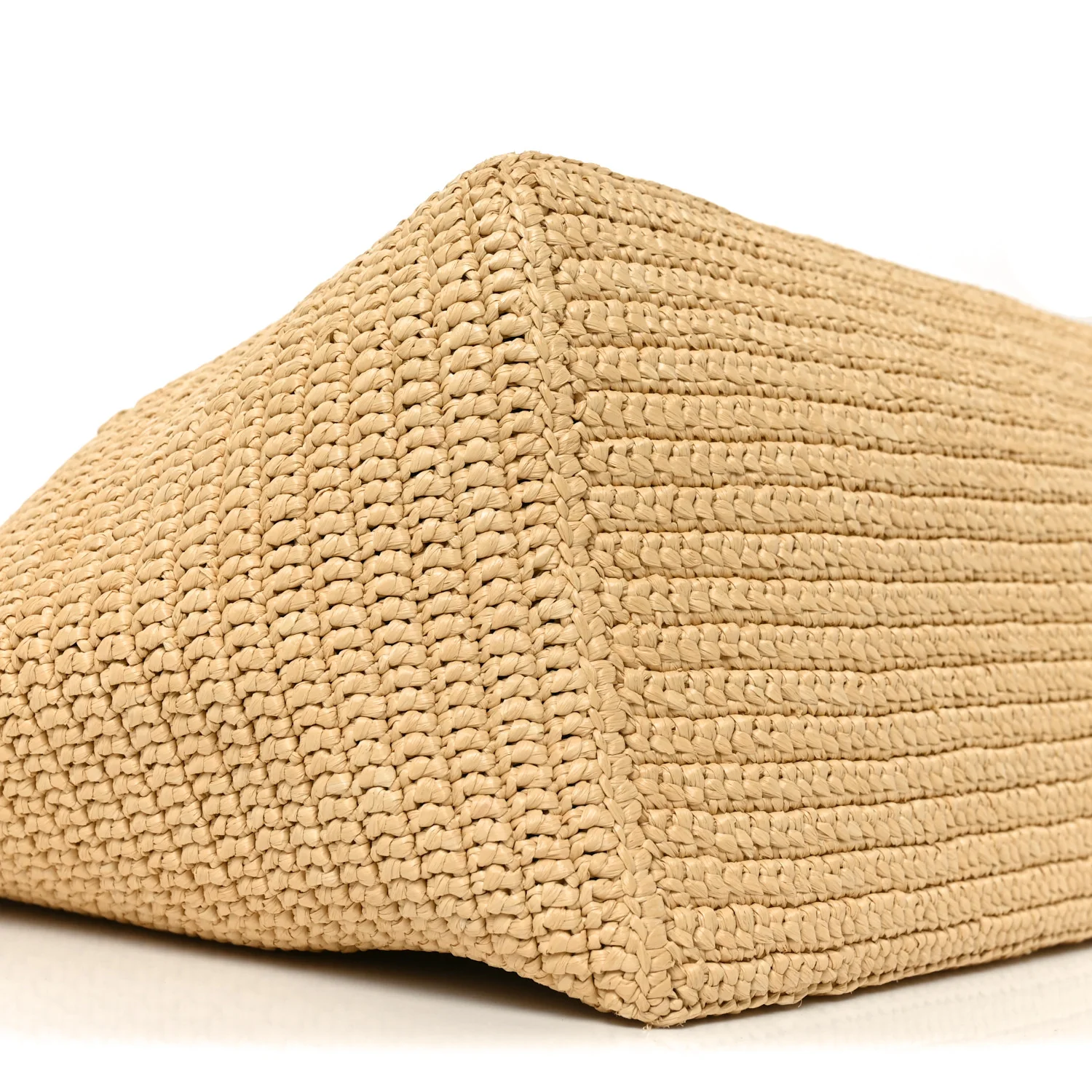 Raffia Logo Tote Naturel - Image 8