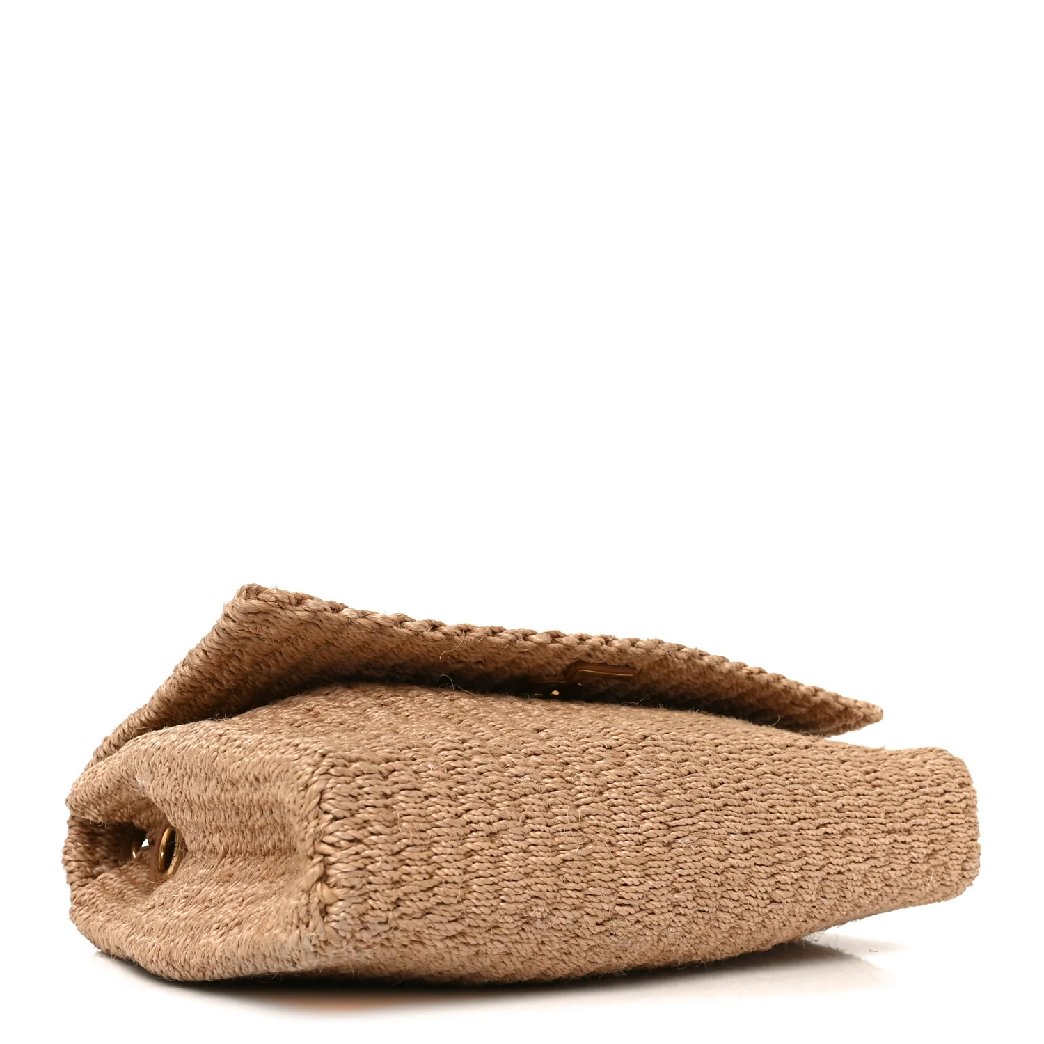 Raffia Medium Monogram Kate Satchel Natural - Image 4