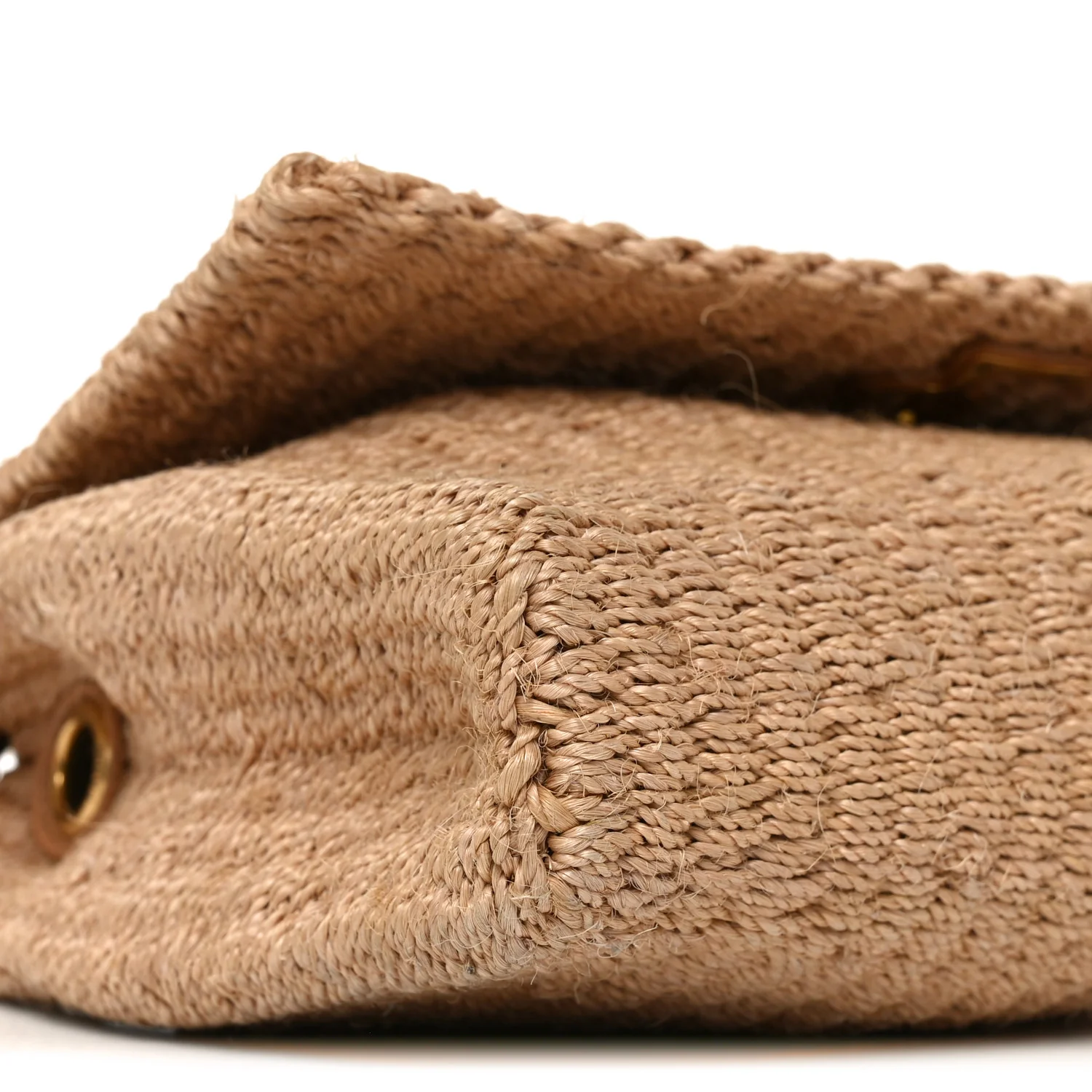 Raffia Medium Monogram Kate Satchel Natural - Image 9