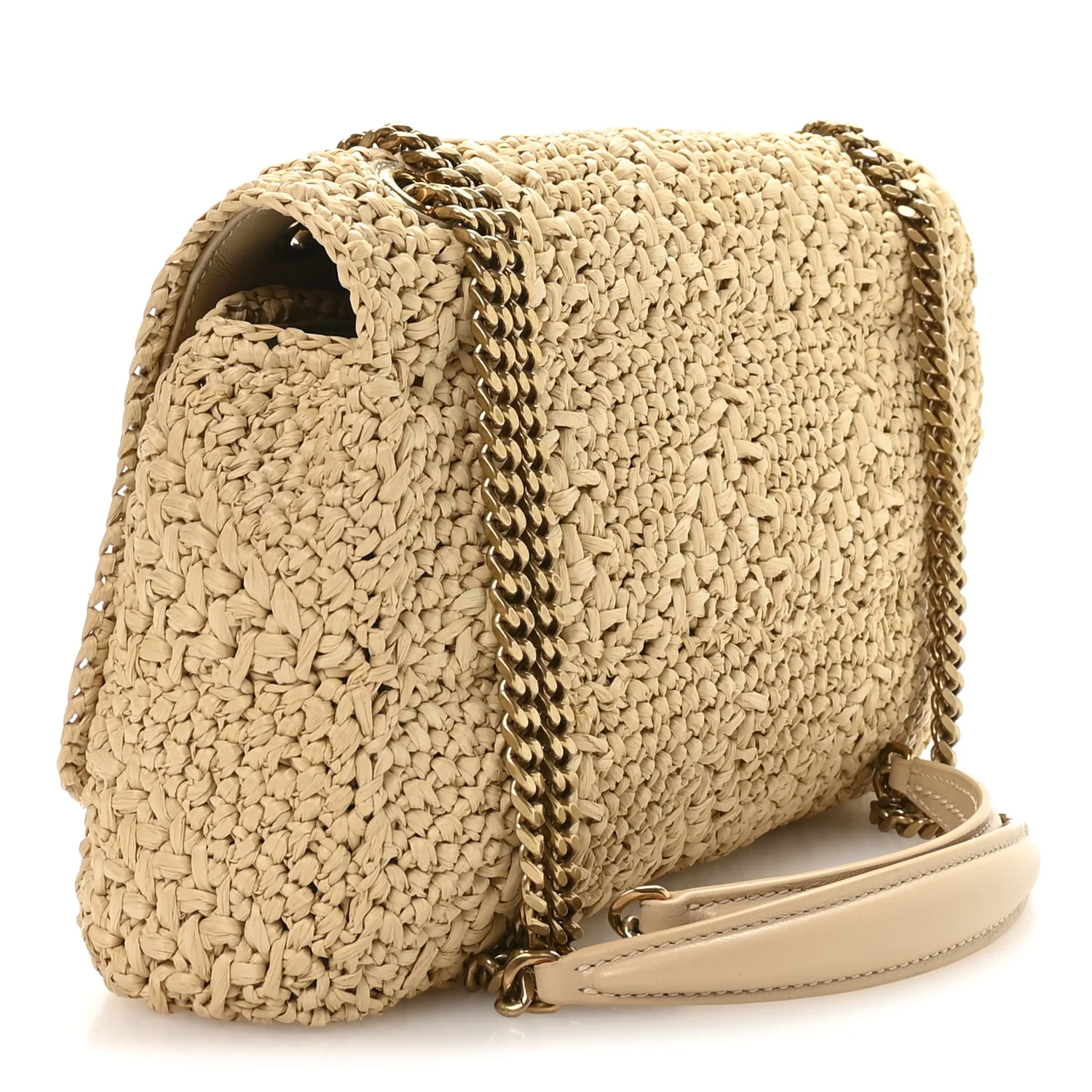 Raffia Monogram Medium Jamie Natural Avorio - Image 3