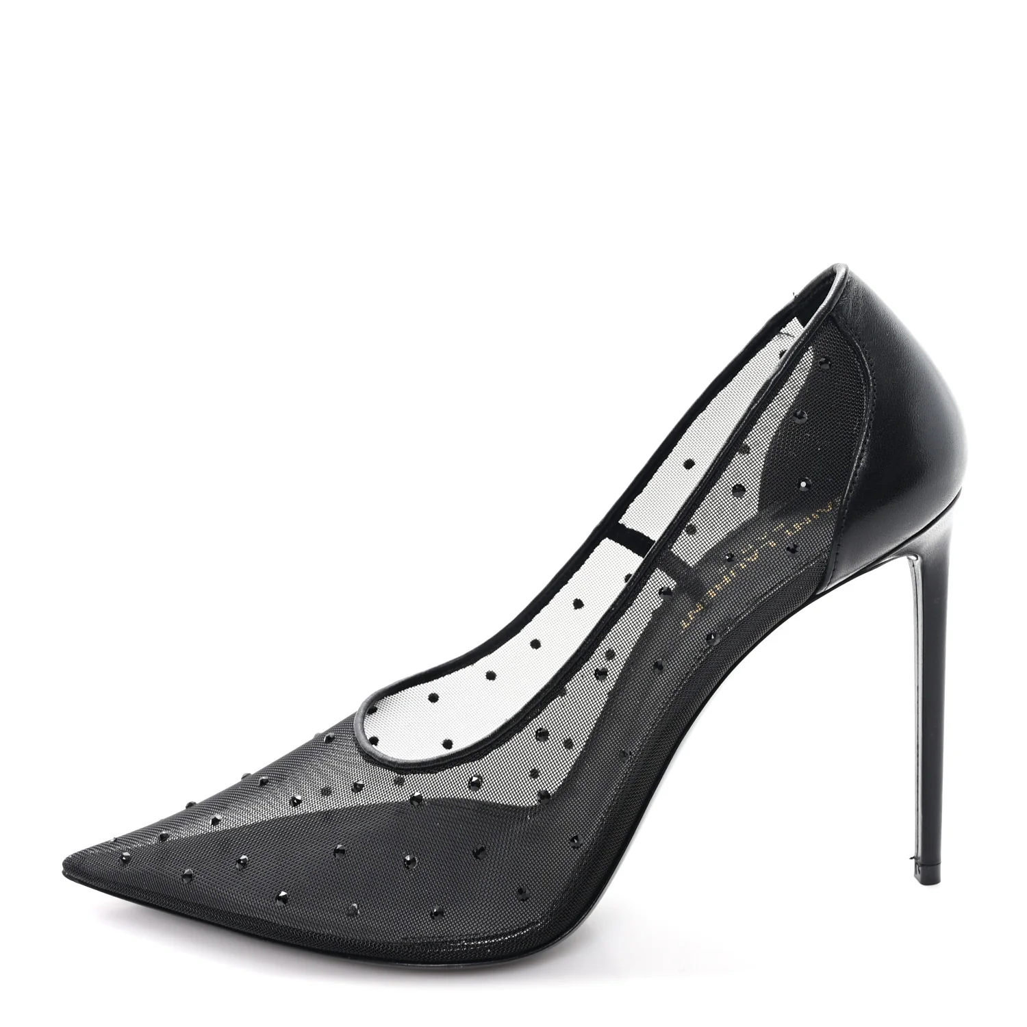 Rhinestone Mesh 105 Anja Pumps 39.5 Black