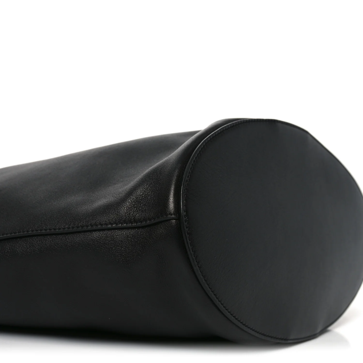 Santorini Lux Calfskin Y Drawstring Tote Black - Image 10
